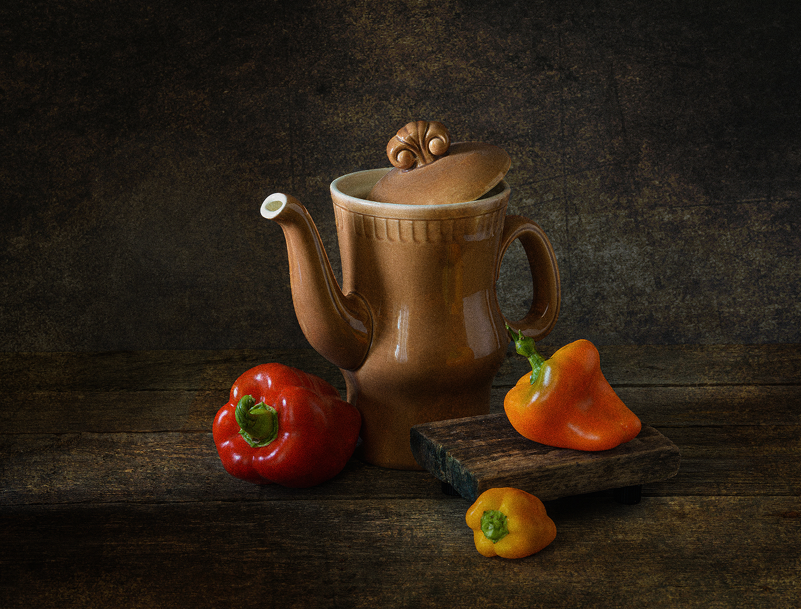 перцы, чайник, керамика, Алексей Бычков
