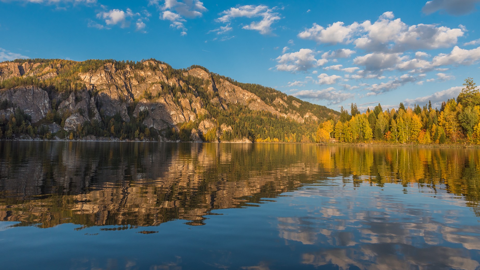 бирюса, залив, осень, Юрий Мальцев