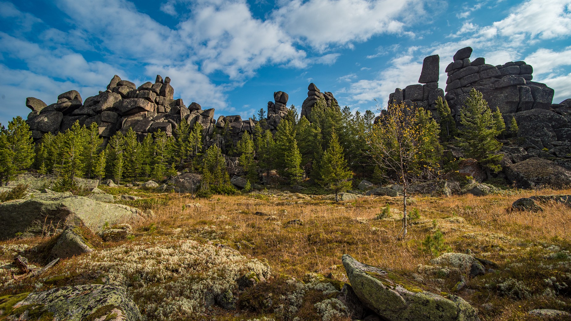кутурчинское, белогорье, горы, саяны, утро,  скалы, осень, Юрий Мальцев