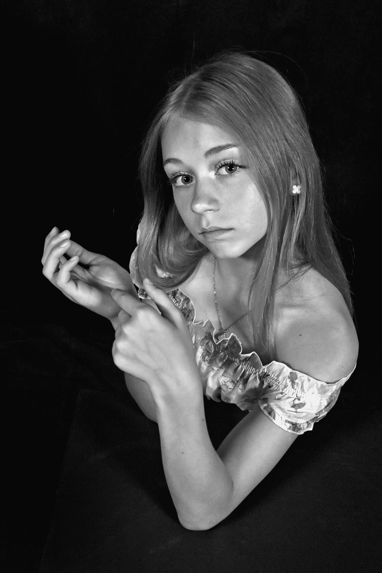 девушка, портрет, глаза, взгляд, чб, апатиты, Николай Смоляк