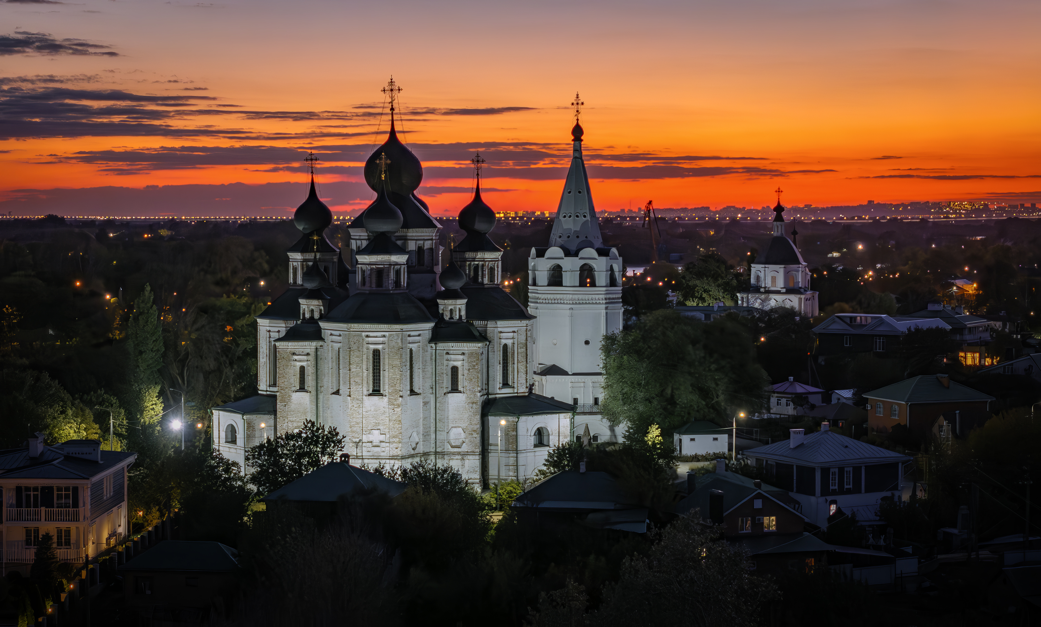 станица старочеркасская, ростовская область, воскресенский войсковой собор, закат, Игорь Юркин