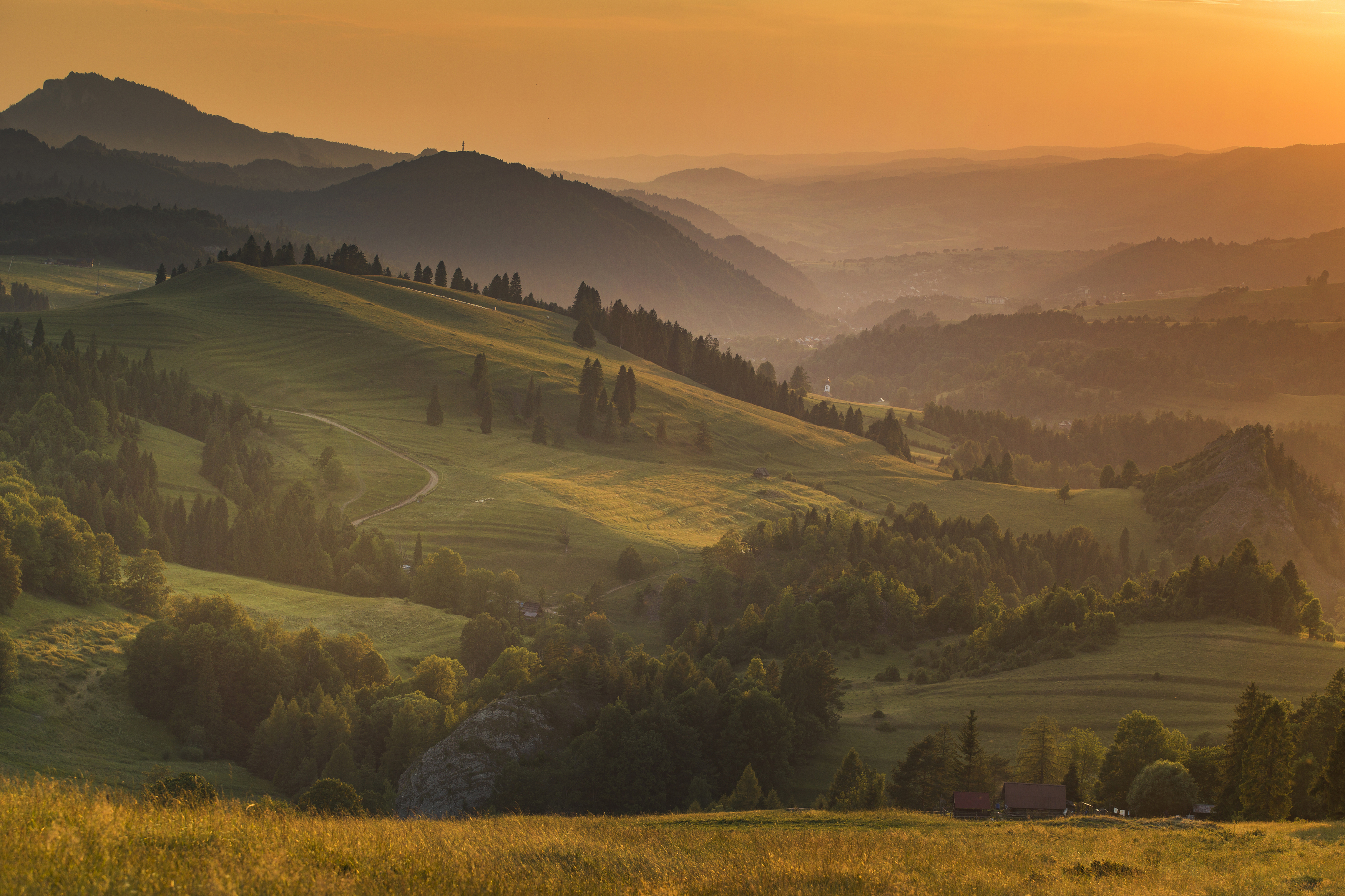 Pieniny, moutain, Poland, Landscpae, Hills, Morning, Goldhour,, Damian Cyfka