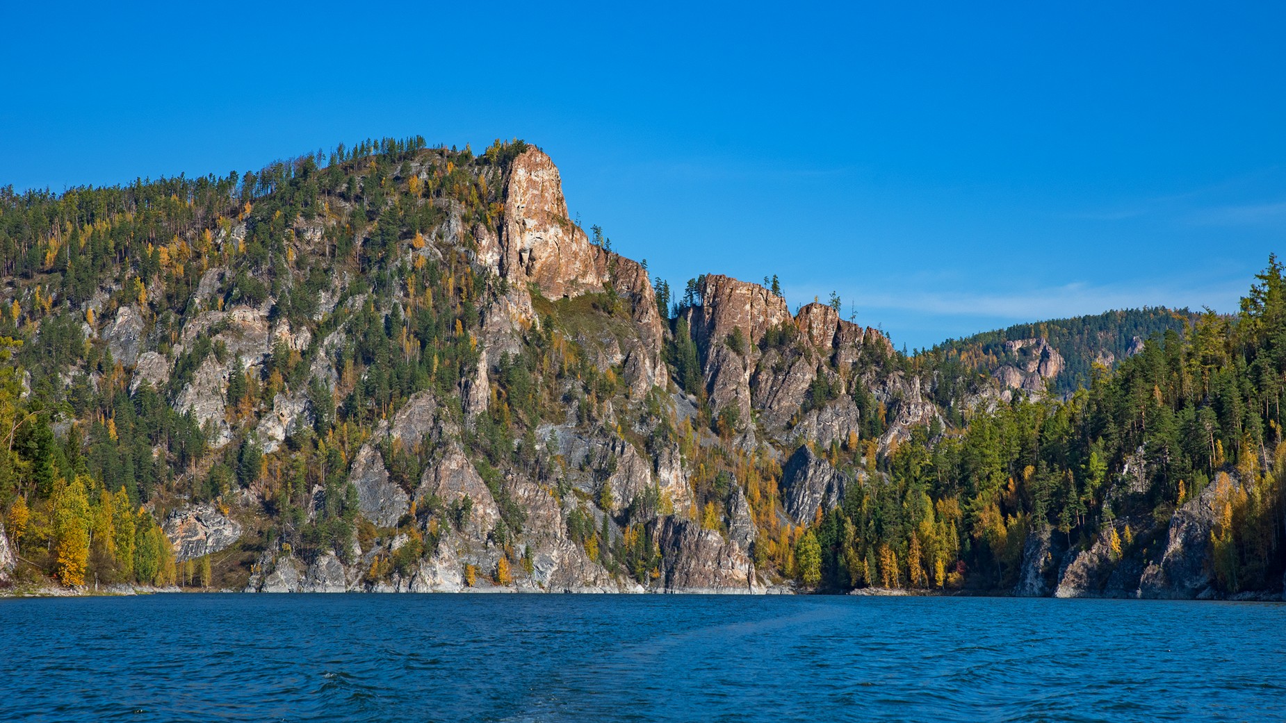 бирюса, залив, осень, Юрий Мальцев