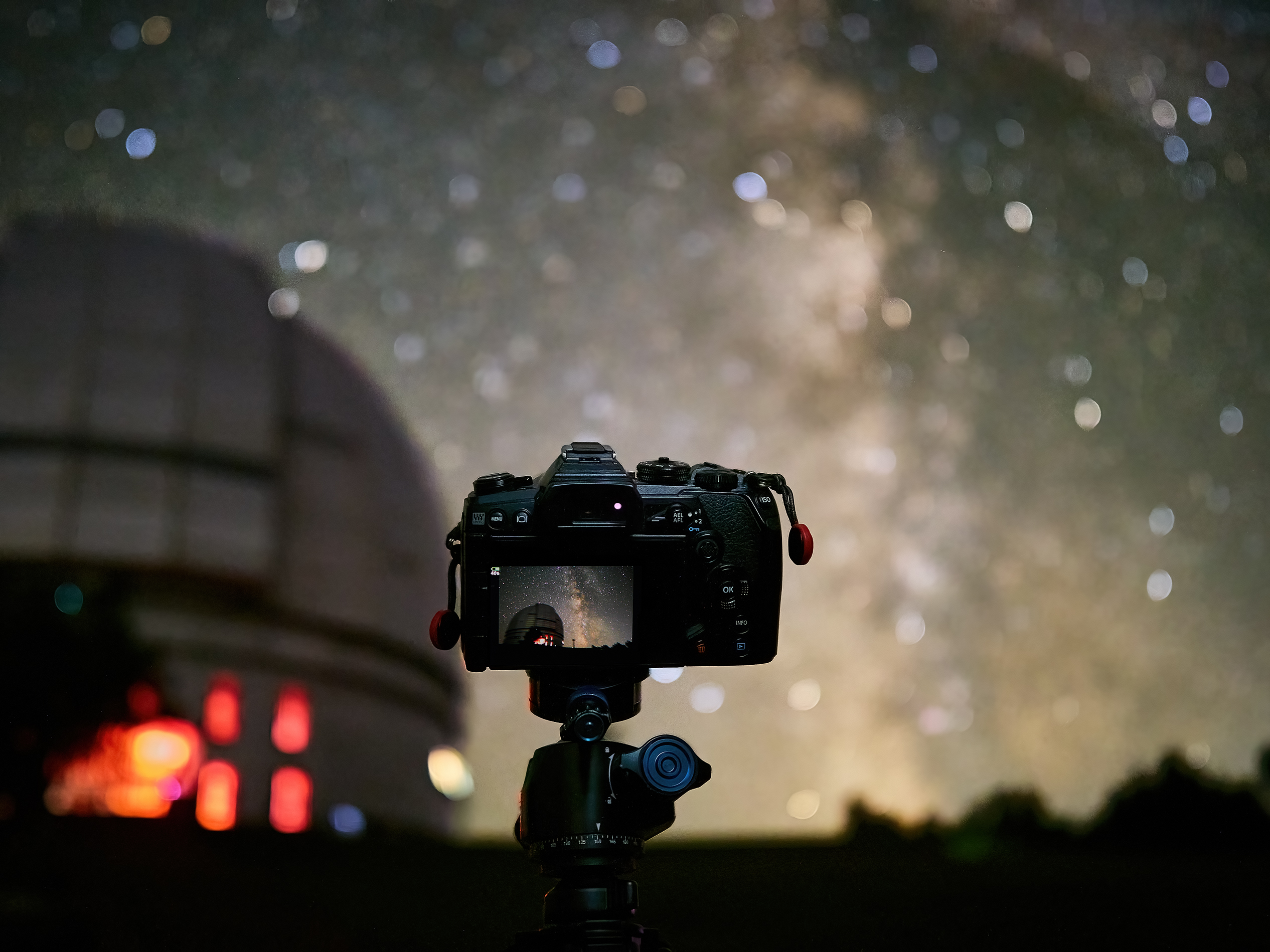 Архыз, ночь, звёзды, Млечный путь, боке, Михаил