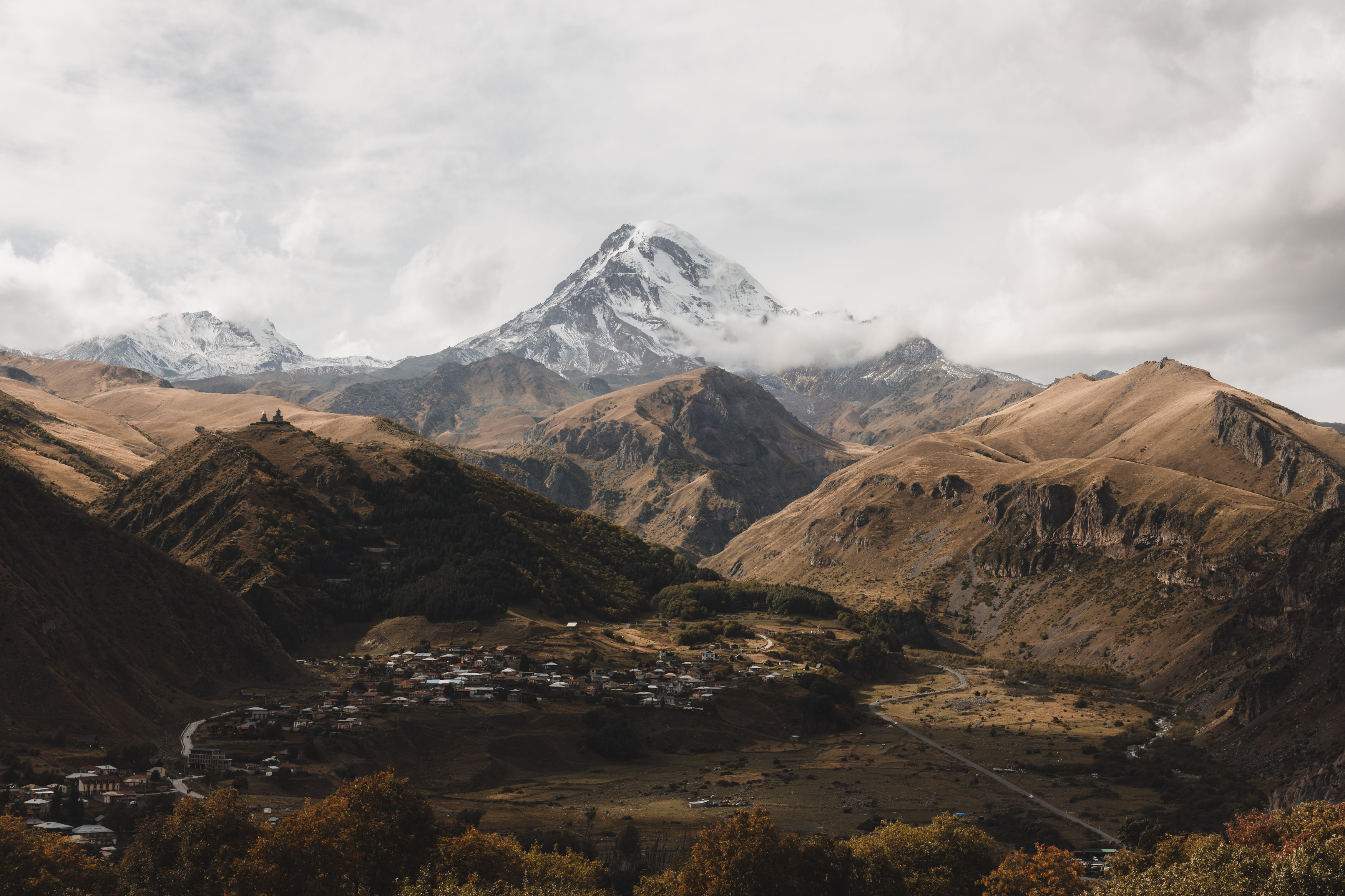 caucasus, kazbegi, mountain, georgia, nature, snowy peack., Begadze Giorgi