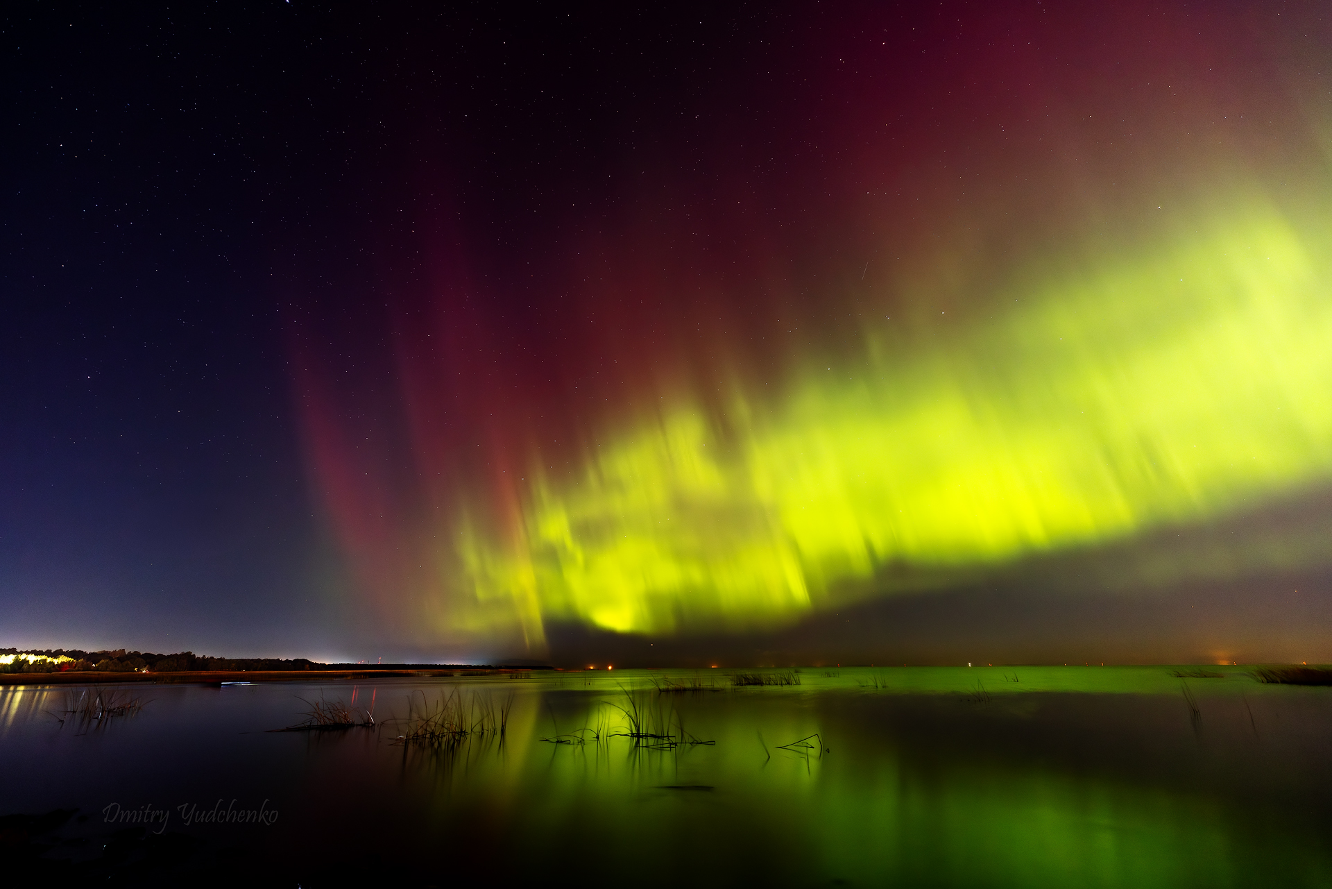 полярное сияние, северное сияние, сияние, бронка, санкт-петербург, aurora, aurora borealis, финский залив, Dmitry Yudchenko