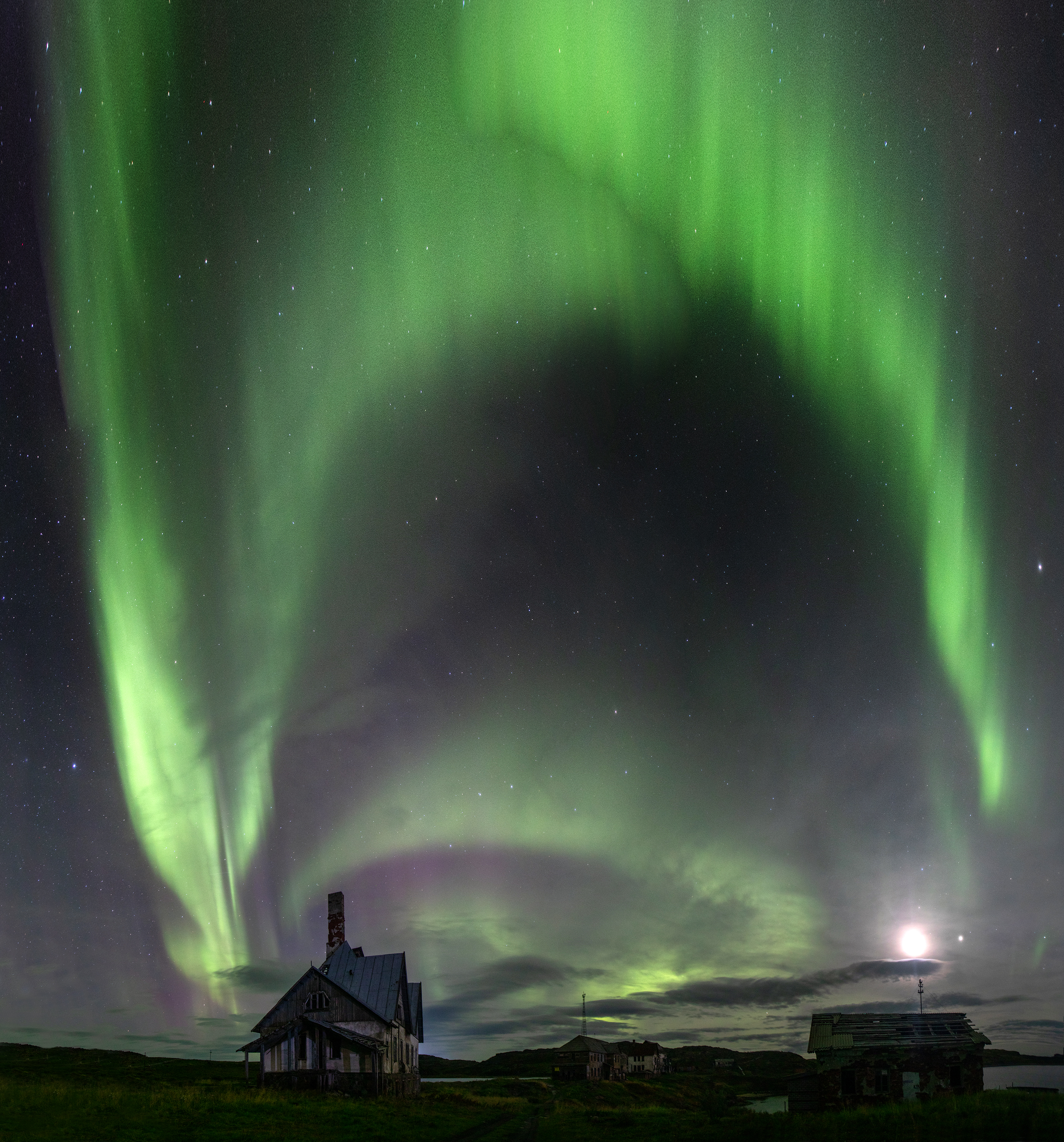 дальние зеленцы, аврора, северное сияние, природа, пейзаж, север, Павел Ващенков