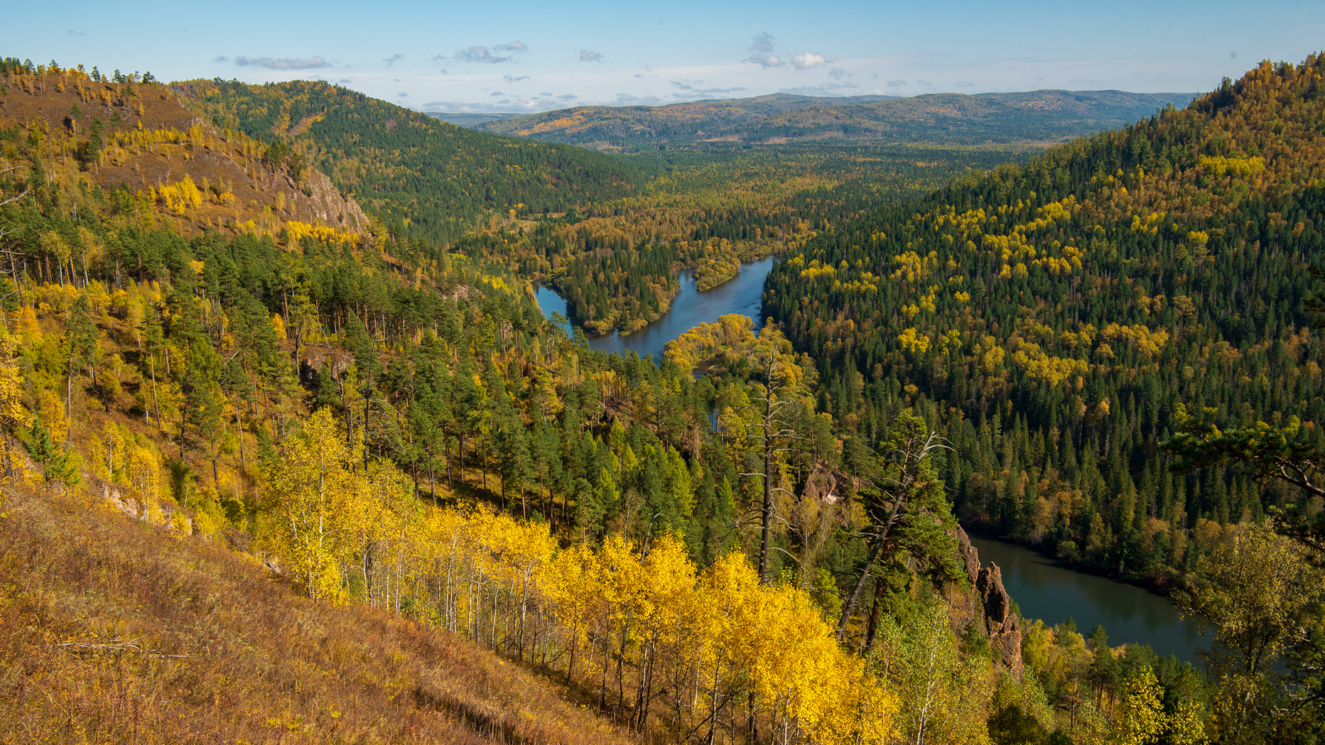 мана, красноярск, краски, осень, горы, тайга, золото, долина, скалы, Мальцев Юрий
