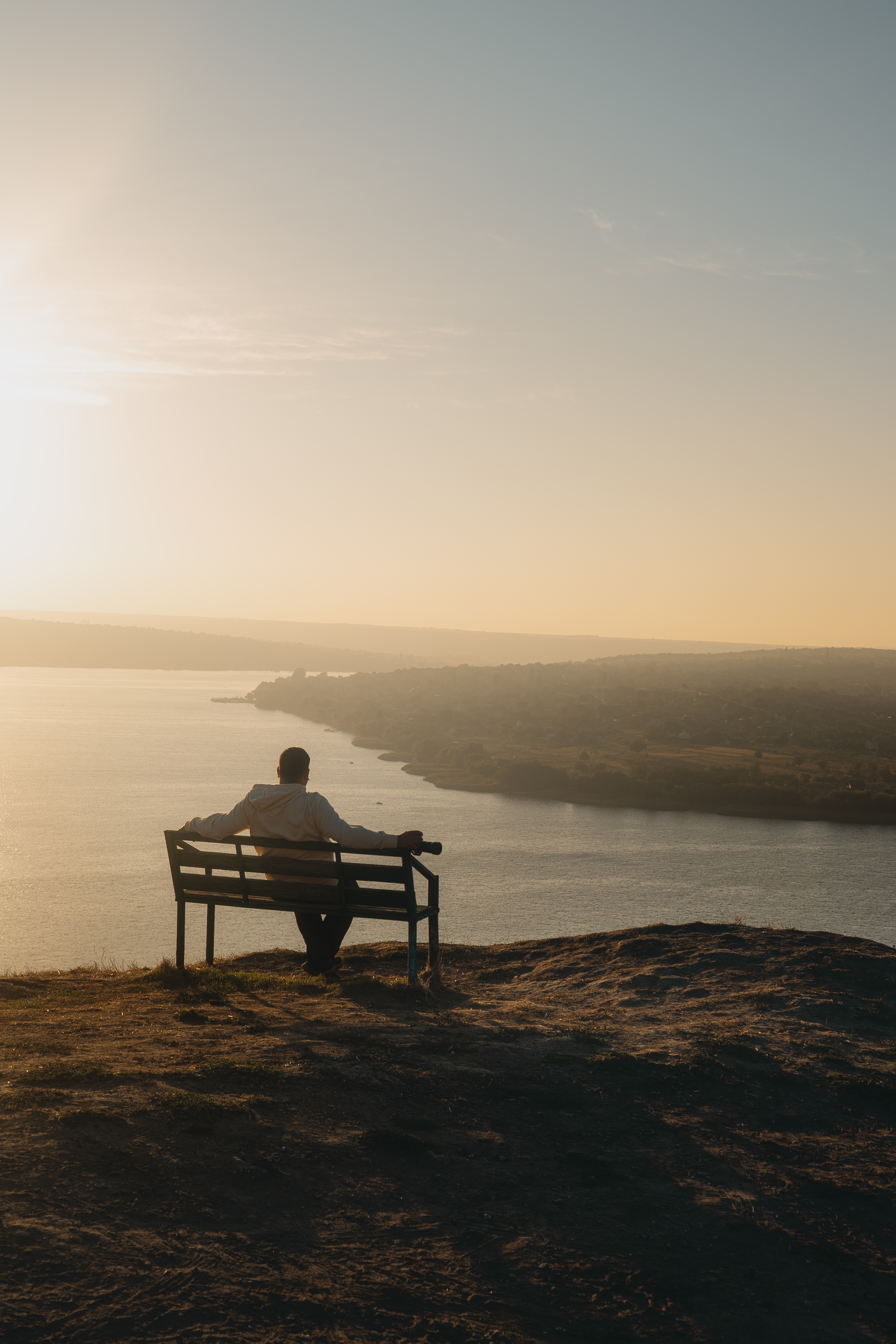 andscape, Moldova, river, sunset, evening light, silhouette, bench, calm, silence, golden hour, horizon, reflection, travel, nature, atmosphere, peaceful, solitude, minimalism, scenic view, dusk, serenity, Сухенко Олег