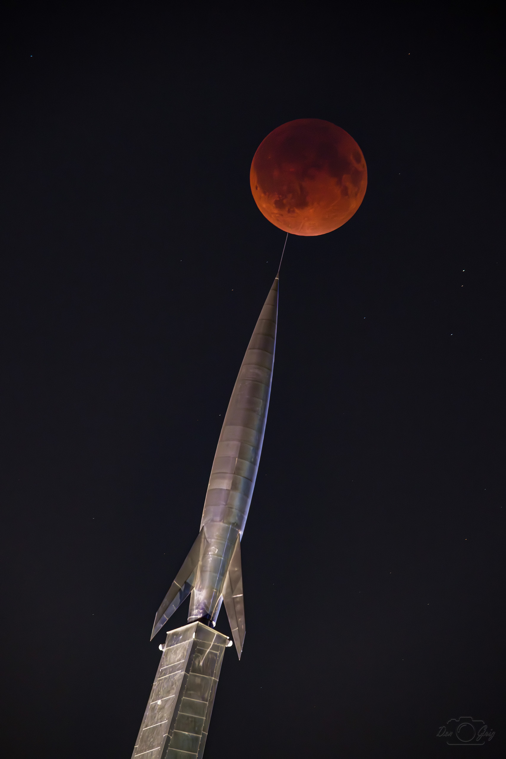 луна, затмение, ракета, Григорашев Денис