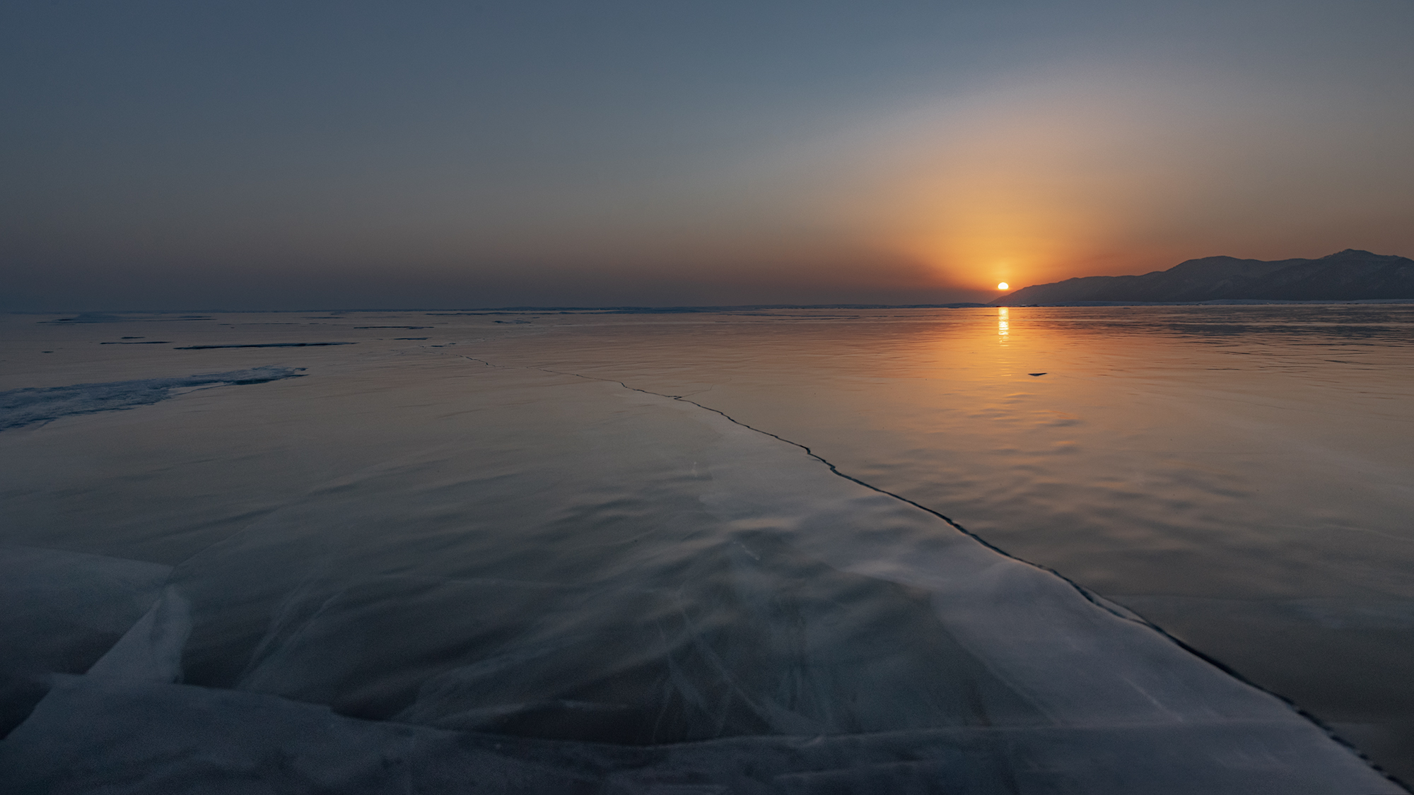 зима закат Байкал,  Мария