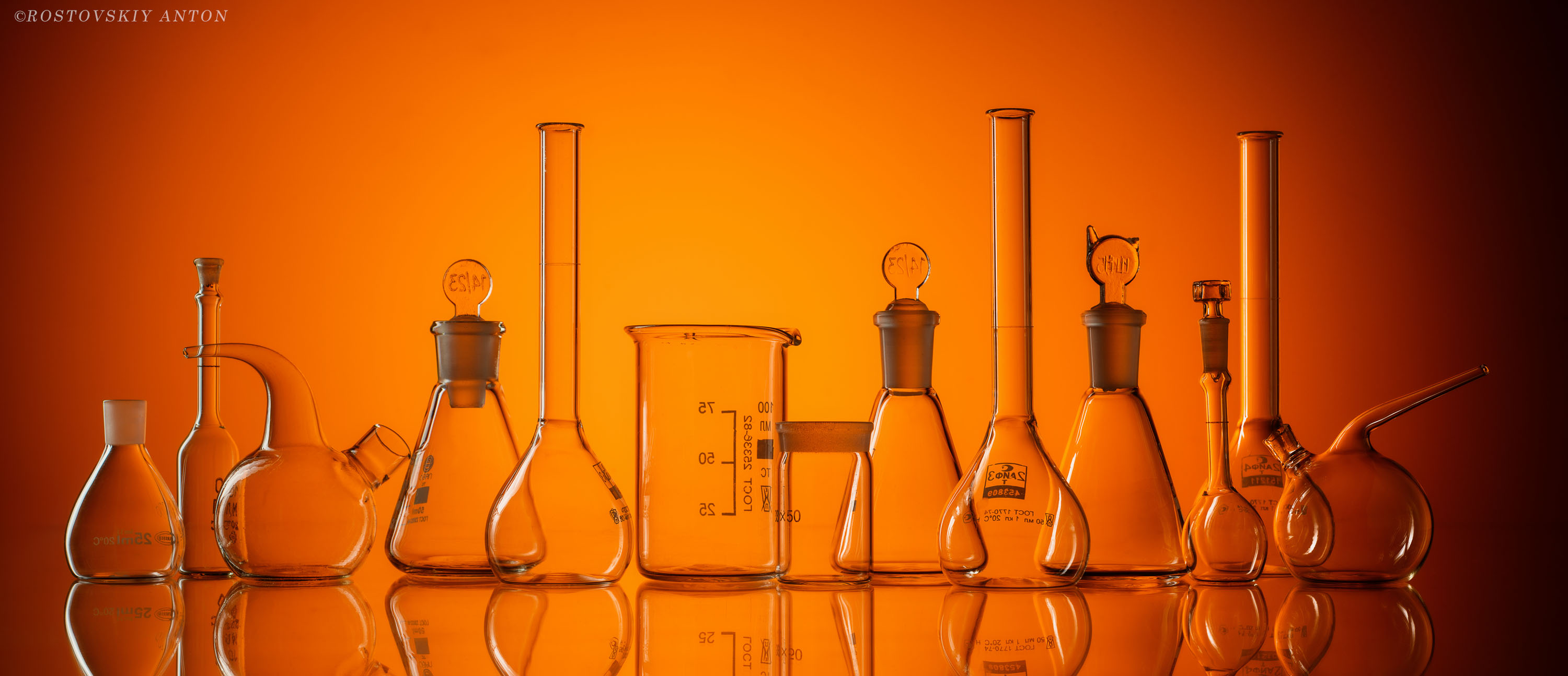 химия, химическая посуда, стекла, натюрморт, рекламный фотограф., Ростовский Антон
