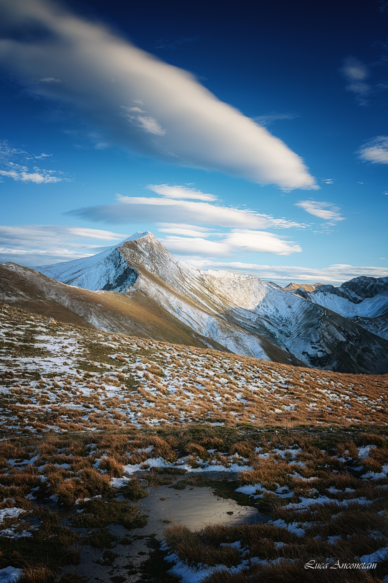 snow autumn fargno nature landscape mountain sibillini marche region italy, Anconetani Luca