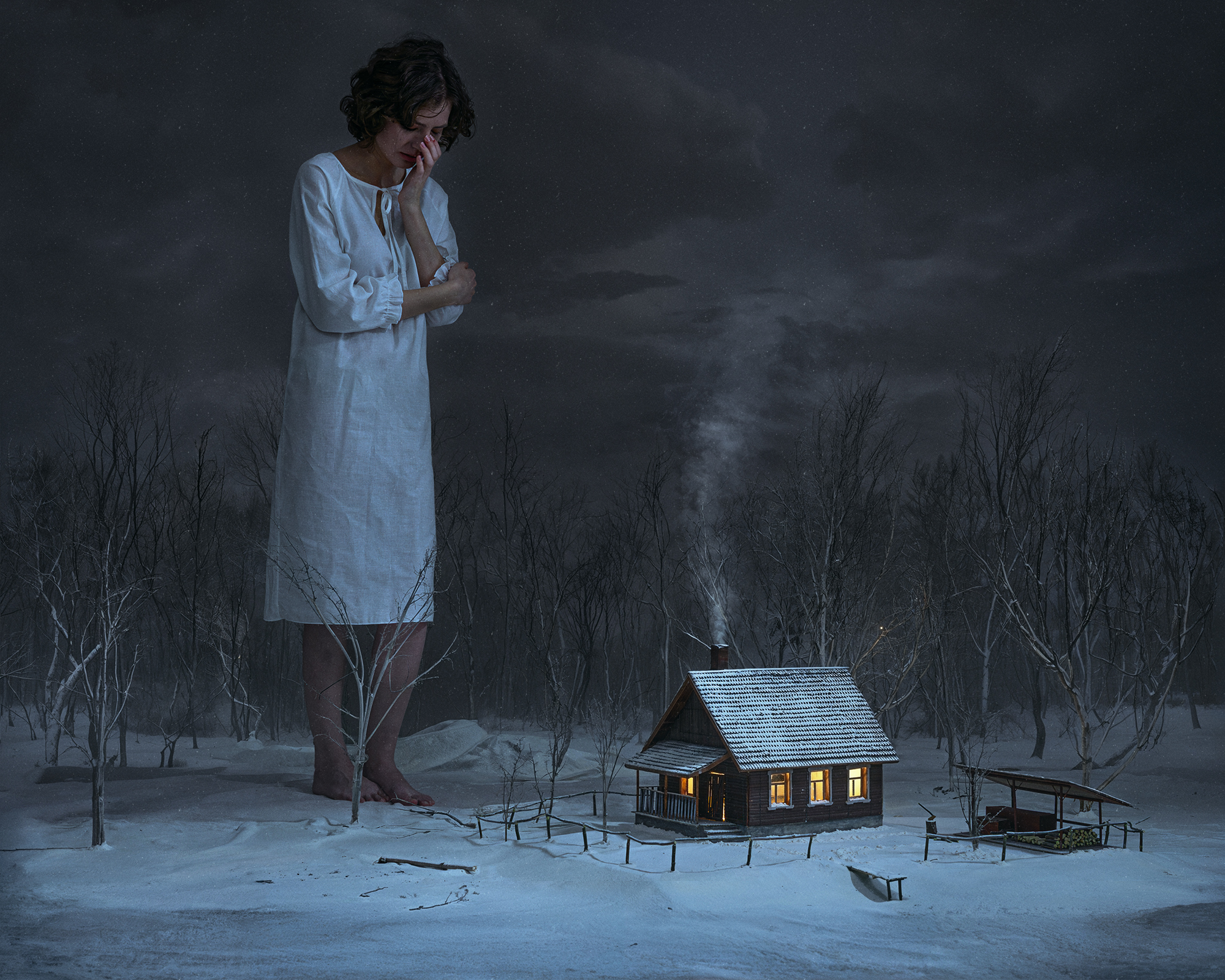Парышков, концептуальная фотография, история, атмосфера, сюжет, драма, зима, пейзаж, персонаж, деревня, лес, Nikon Z6 III, Парышков Сергей
