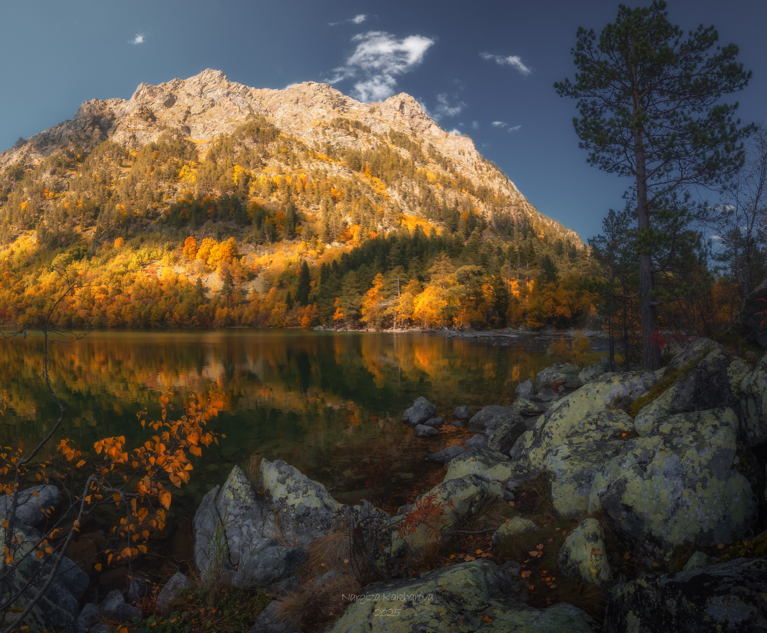 горы, озера, осень, Nargiza Kakharova