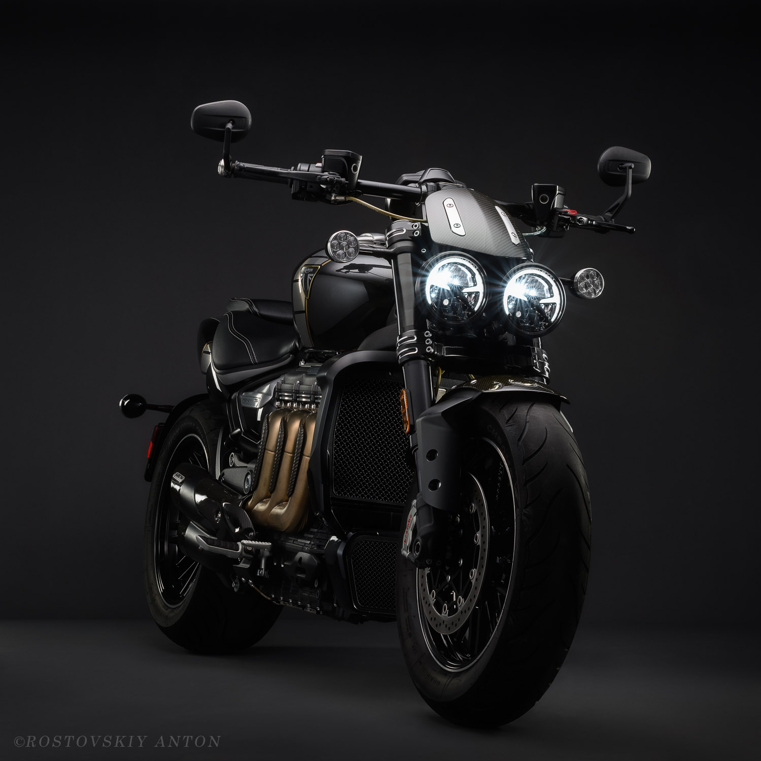 Мотоцикл, студия, Triumph Rocket, рекламная фотография, фотосъёмка мотоцикла в студии, рекламный фотограф,, Ростовский Антон