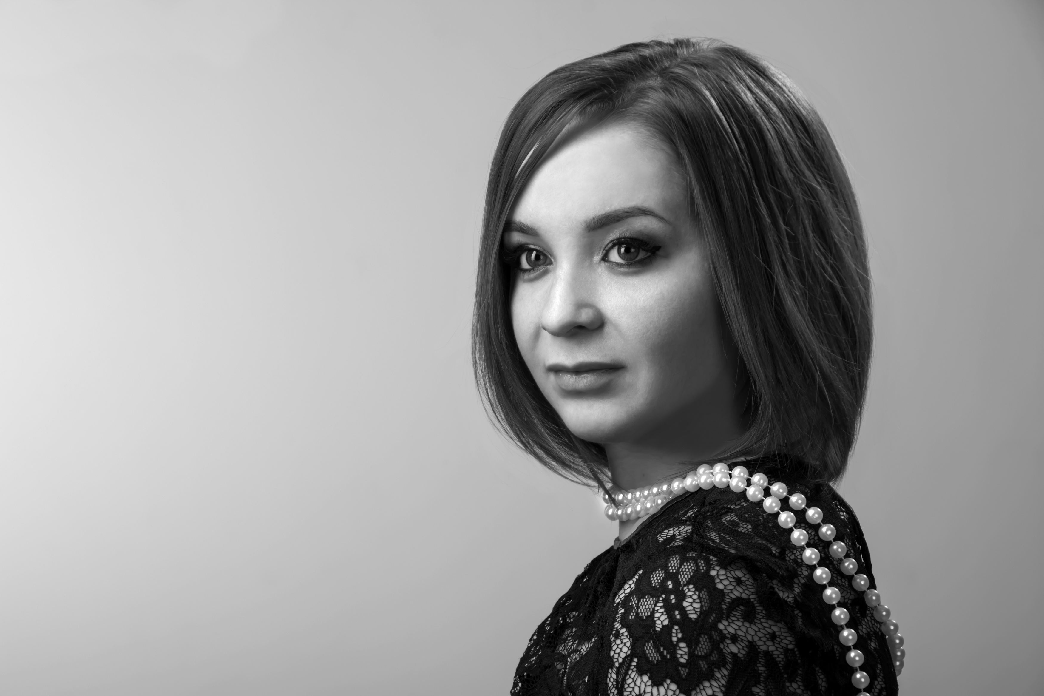 Чёрно-белое фото, чб фото, портрет, женский портрет, Егорова Наталья