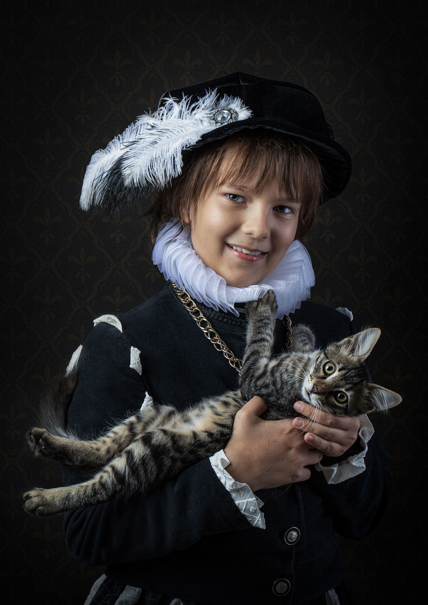 Кот, мальчик, шляпа, средневековье., Горбачева Маментьева Татьяна