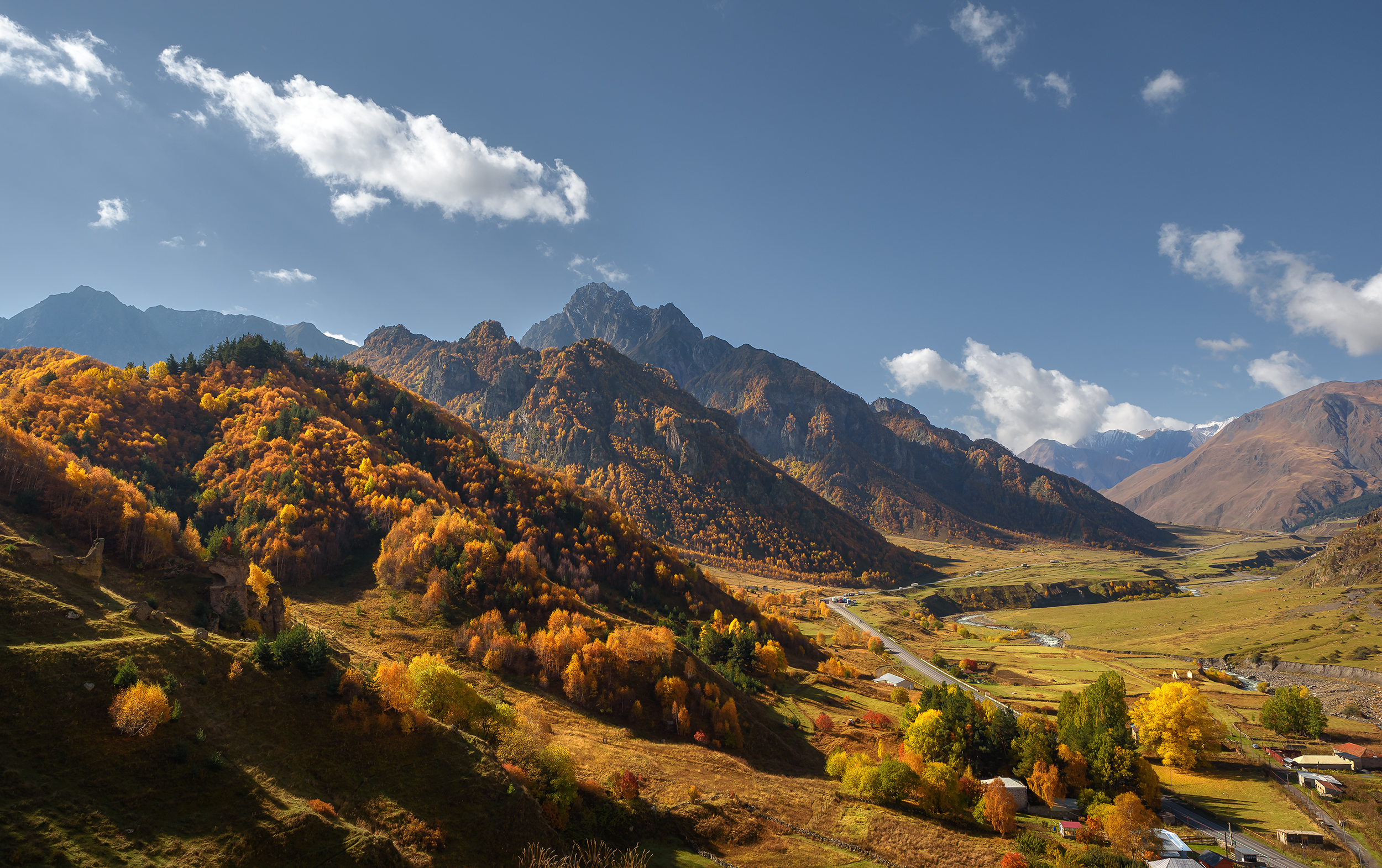 кавказ, горы, грузия, georgia, горный пейзаж, осень в горах, казбеги, осень, Zakharov Armen