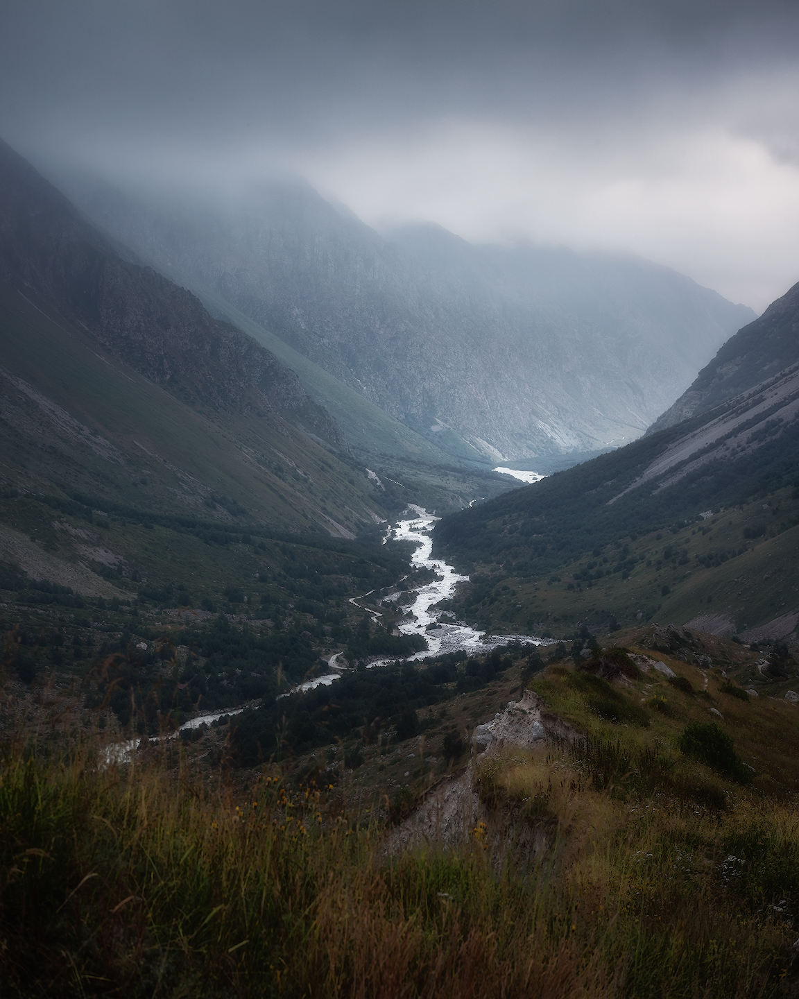 горы, кавказ, дождь, туман, Марголин Алексей