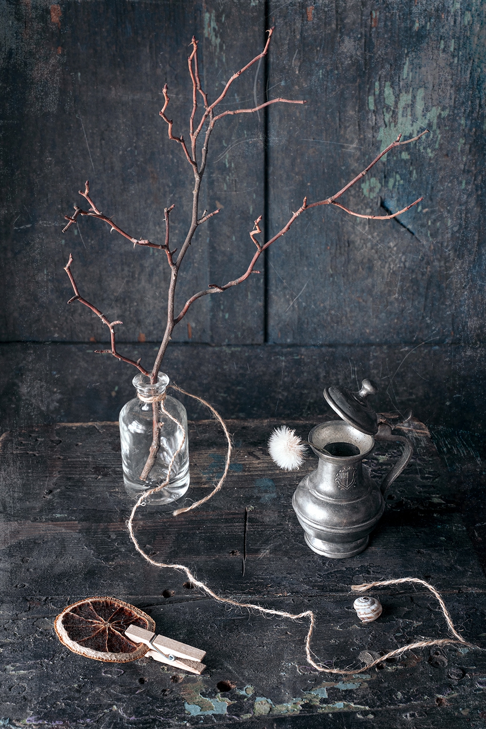 натюрморт, веточка, цветок, кувшин, Анна Иванова