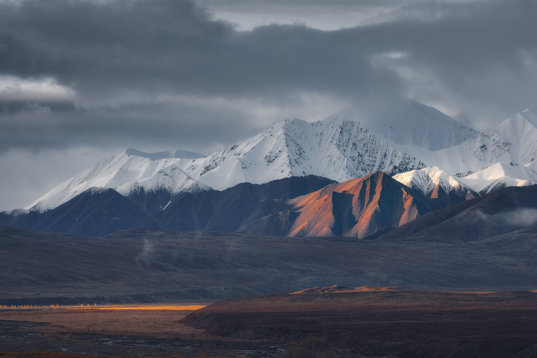 республика_саха_якутия саха якутия оймяконский_улус оймяконье хребет_сунтар-хаята первый_снег, Шишкин Дмитрий