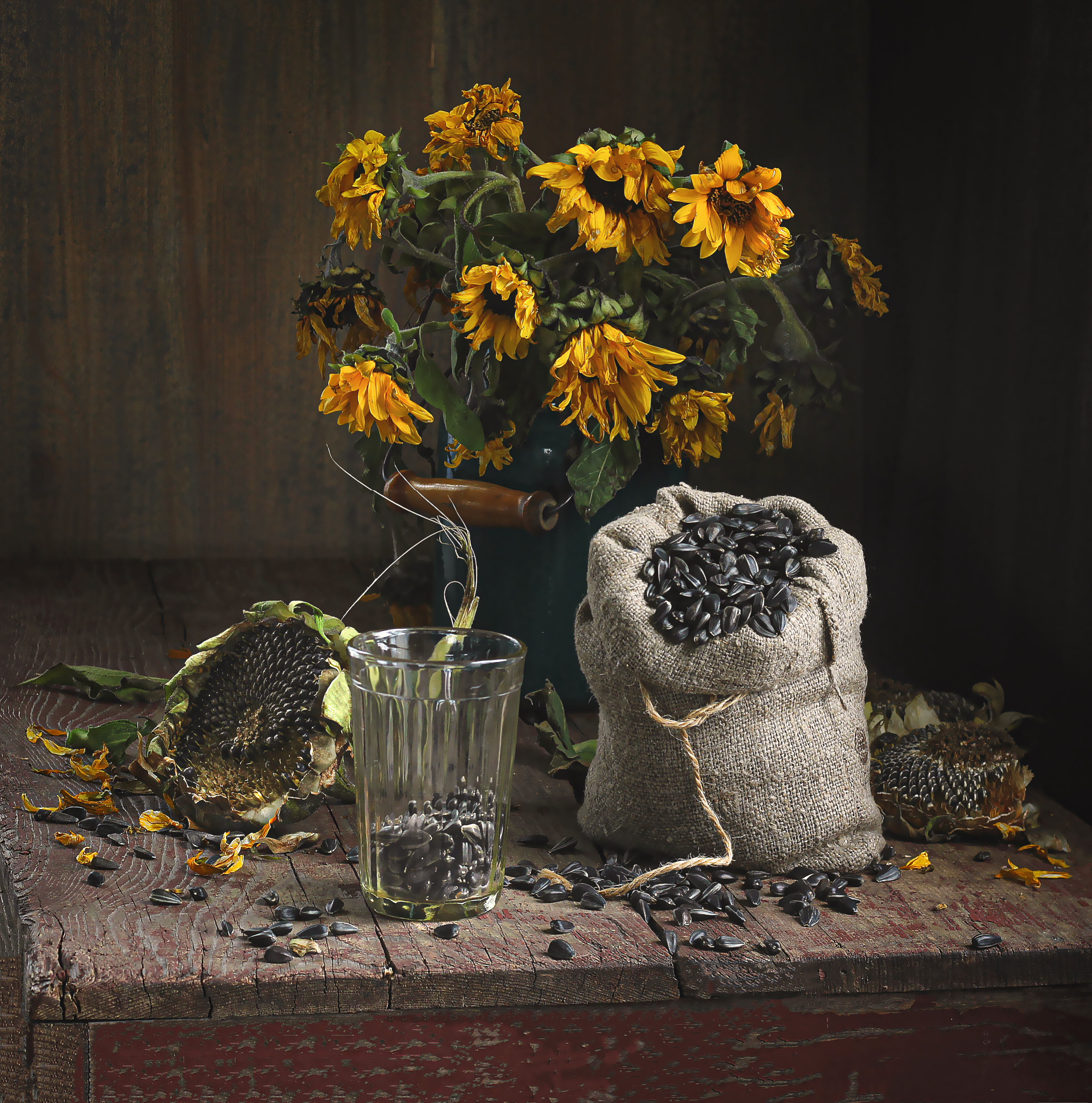 натюрморт, фотонатюрморт, still life, stillifefoto, осень, подсолнухи, семечки, наталья_казанцева, Наталья Казанцева