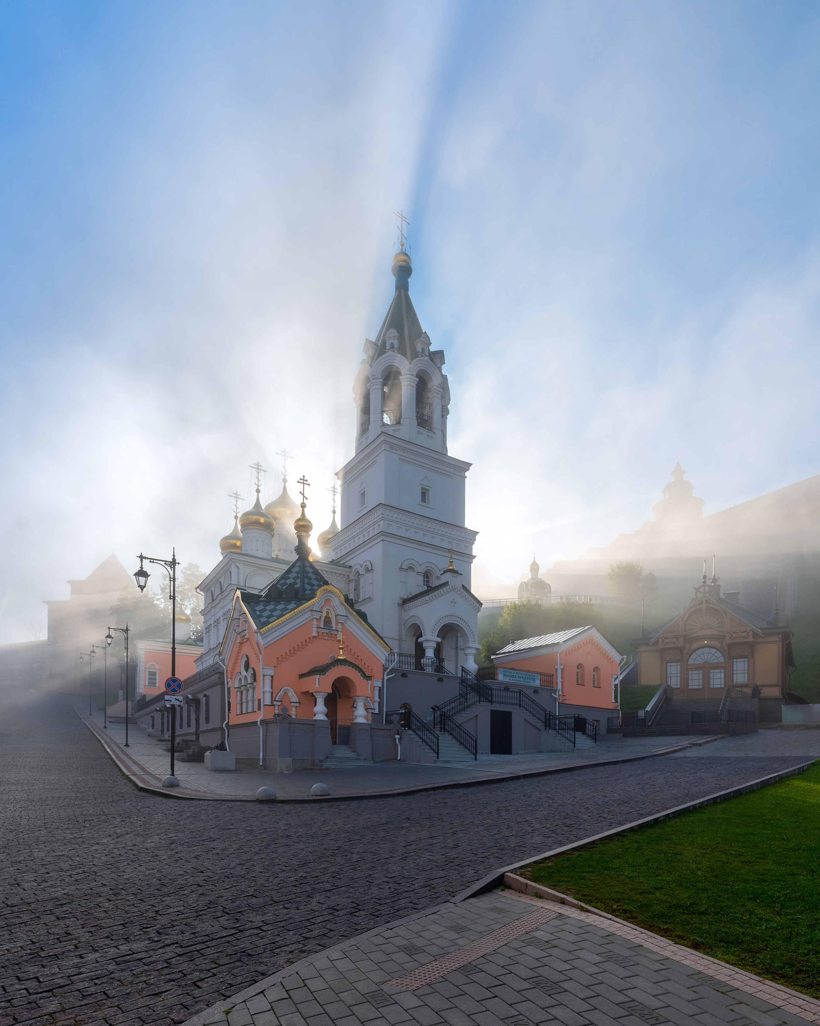 нижний новгород, туман, утро, площадь народного единства, Сергей Газизов