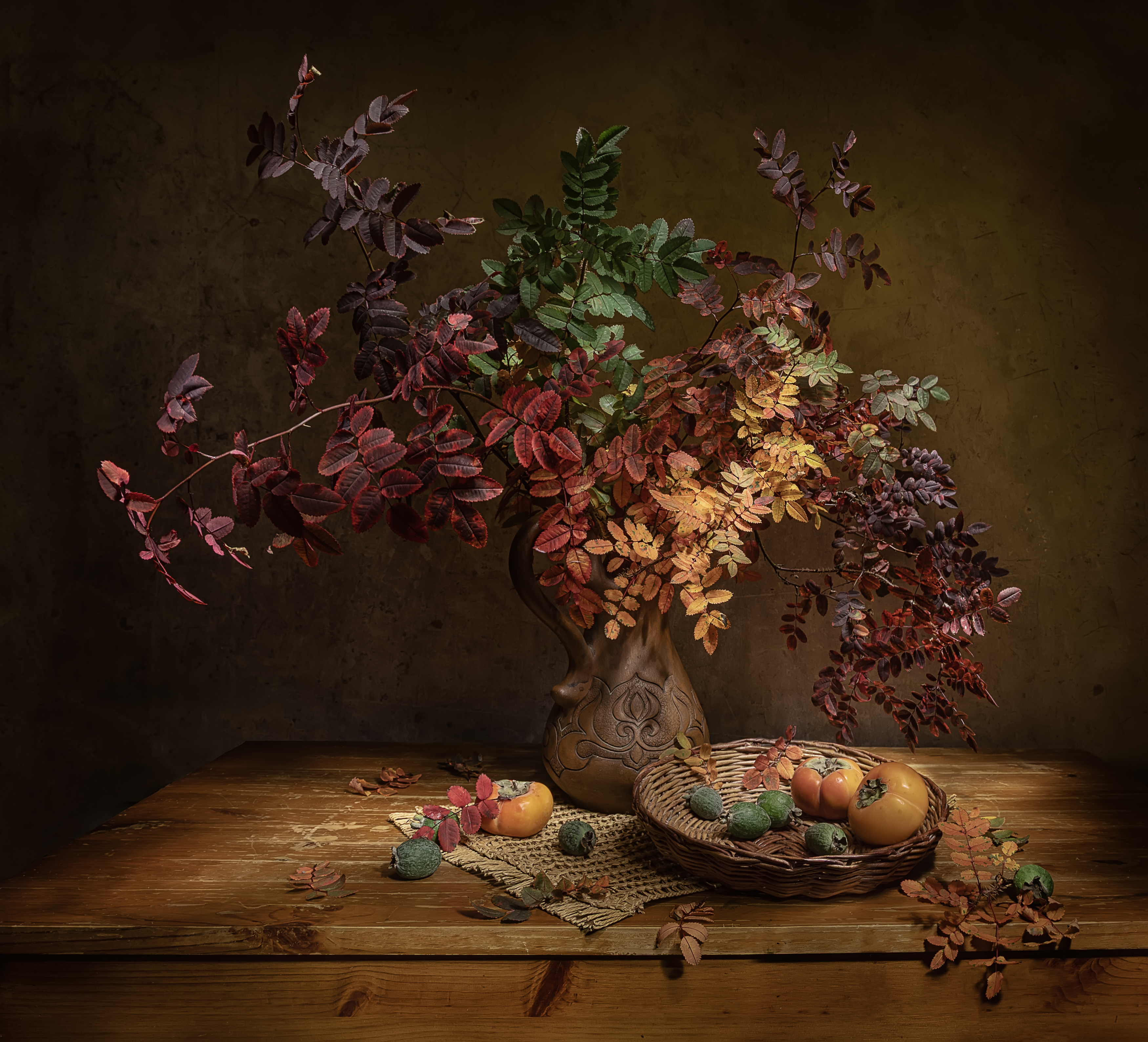 натюрморт, шиповник хурмв, фейхуа, Татьяна Феденкова