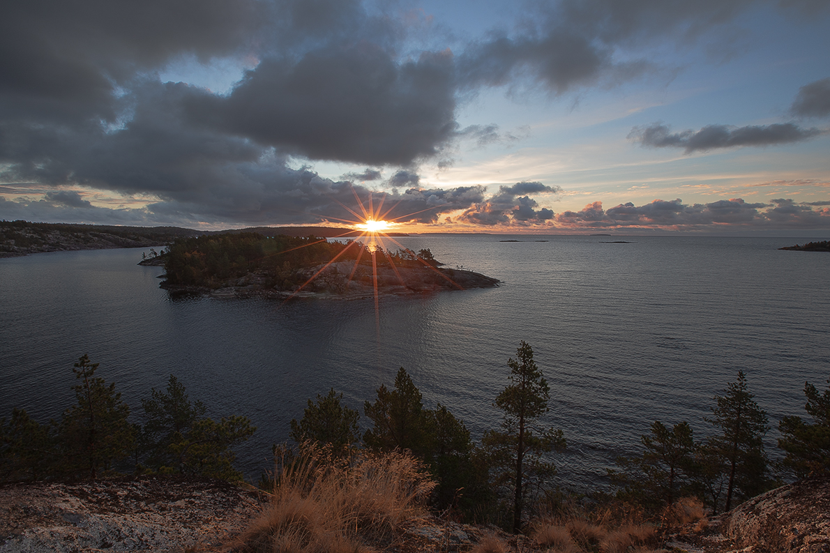 карелия, ладожские шхеры, осень, утро., Сергей Захаров.