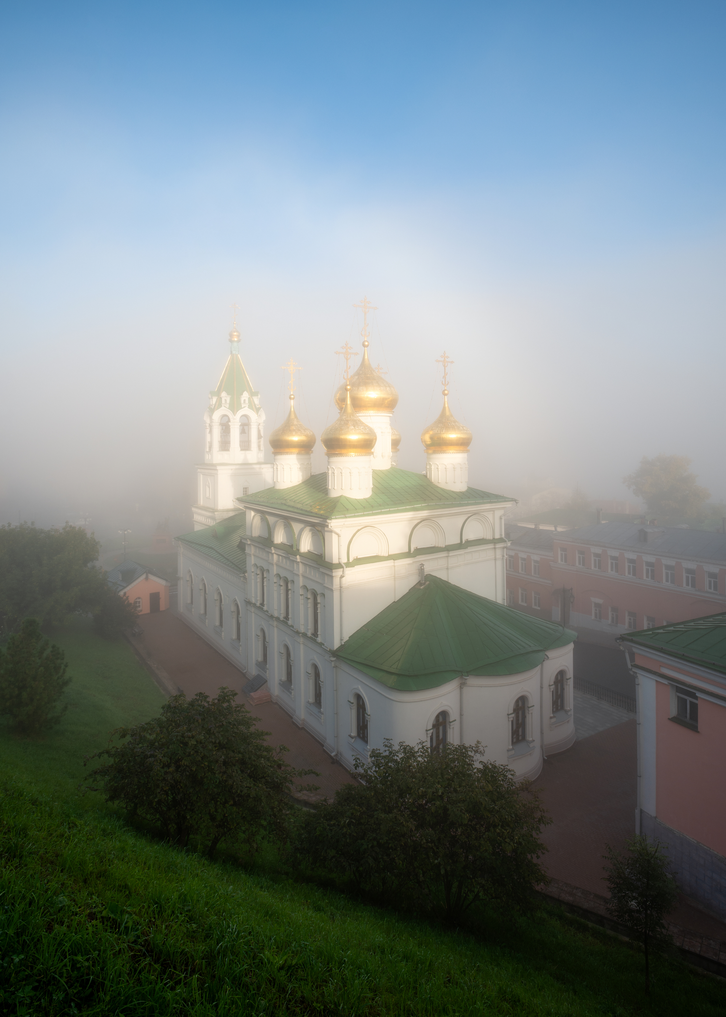 нижний новгород, туман, утро, площадь народного единства, Сергей Газизов