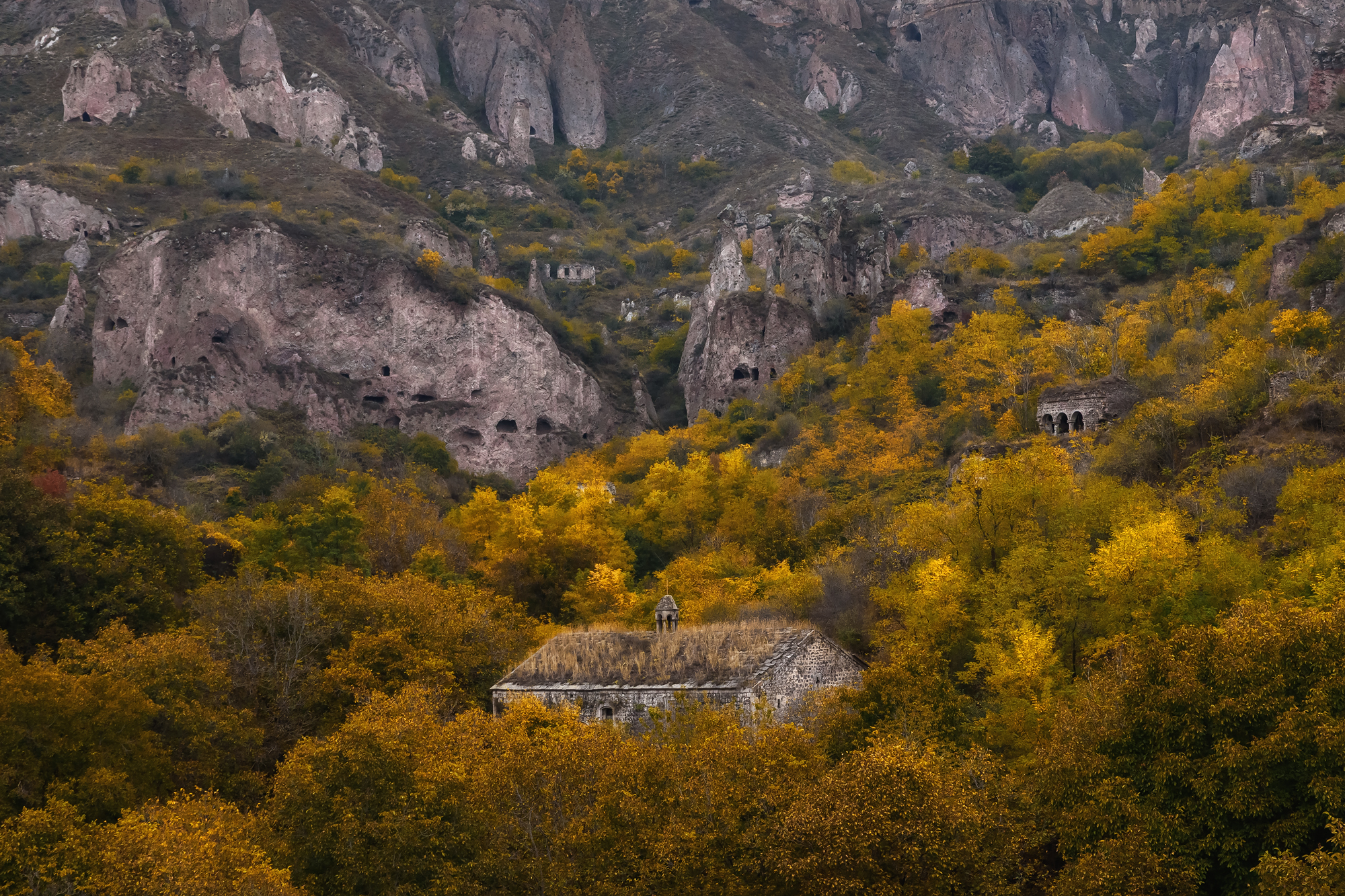 кавказ, армения, armenia, горы, храм, осень в горах, пещерный город, хндзореск, хнзореск, Zakharov Armen