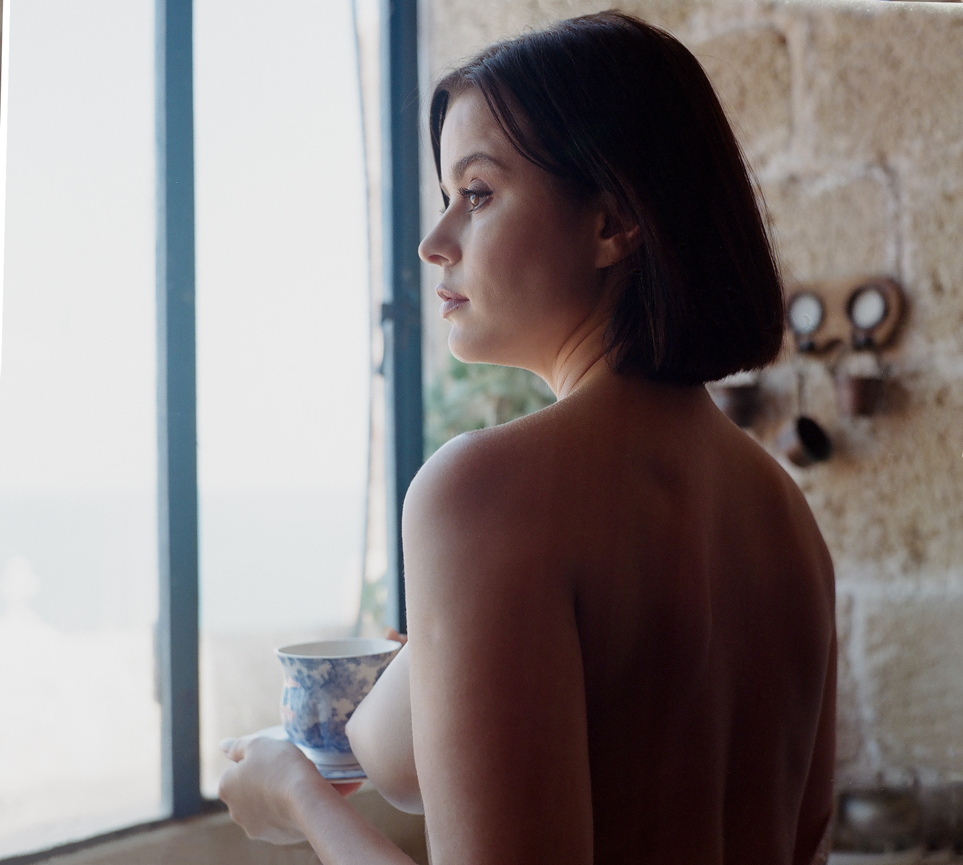 minimalist, clean, white, studio, fashion, elegant, pose, graceful, movement, neutral, contemporary, simple, sophisticated, artistic, high-key, lighting, geometric, props, modern, chic, analog, film, yashica, mat124g, kodak, portra, 400, medium, format, 1, Erik Rozman