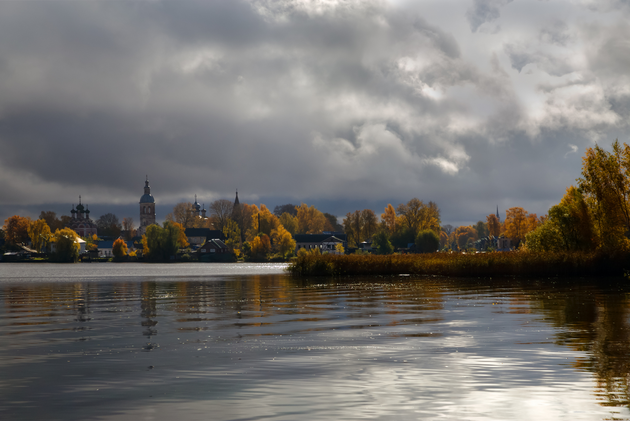 горы, озеро, пейзаж, облака, отражение, утро, Мурзинов Виктор