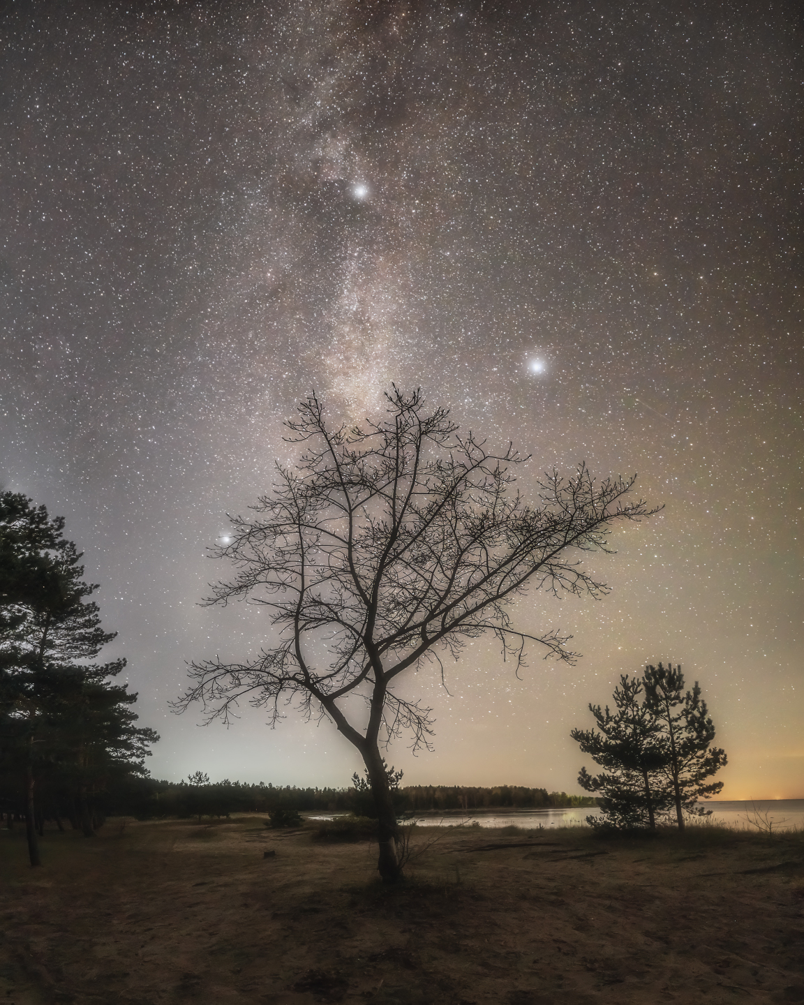 ночь, звёзды, космос, Марголин Алексей