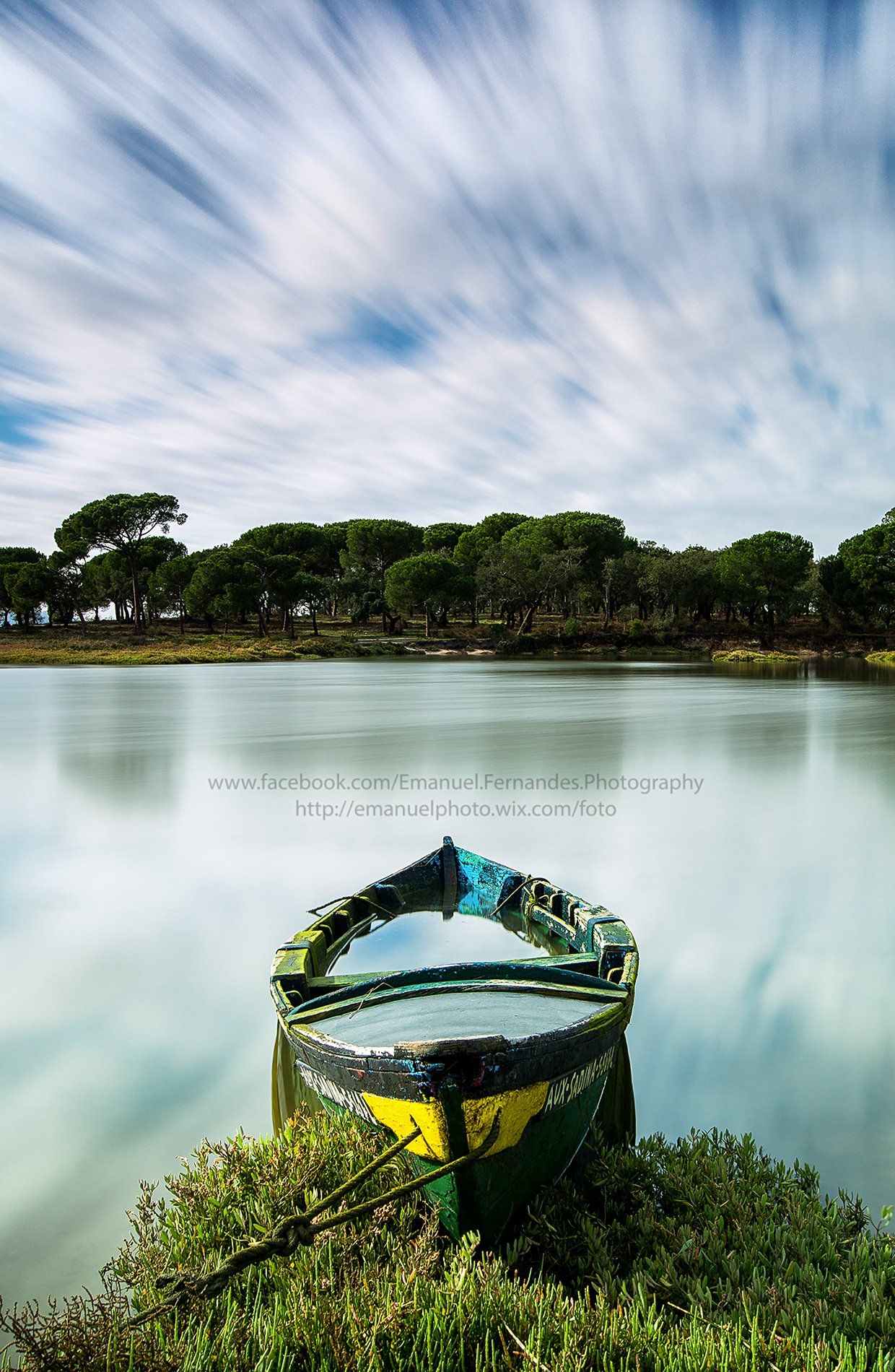boat,alone,long,water,clouds,, Emanuel Fernandes