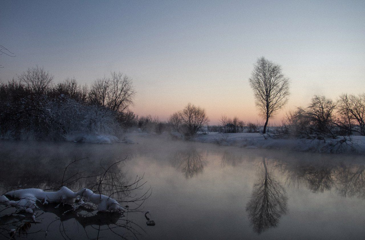 река, закат, зима, природа. , Мехренин Кирилл