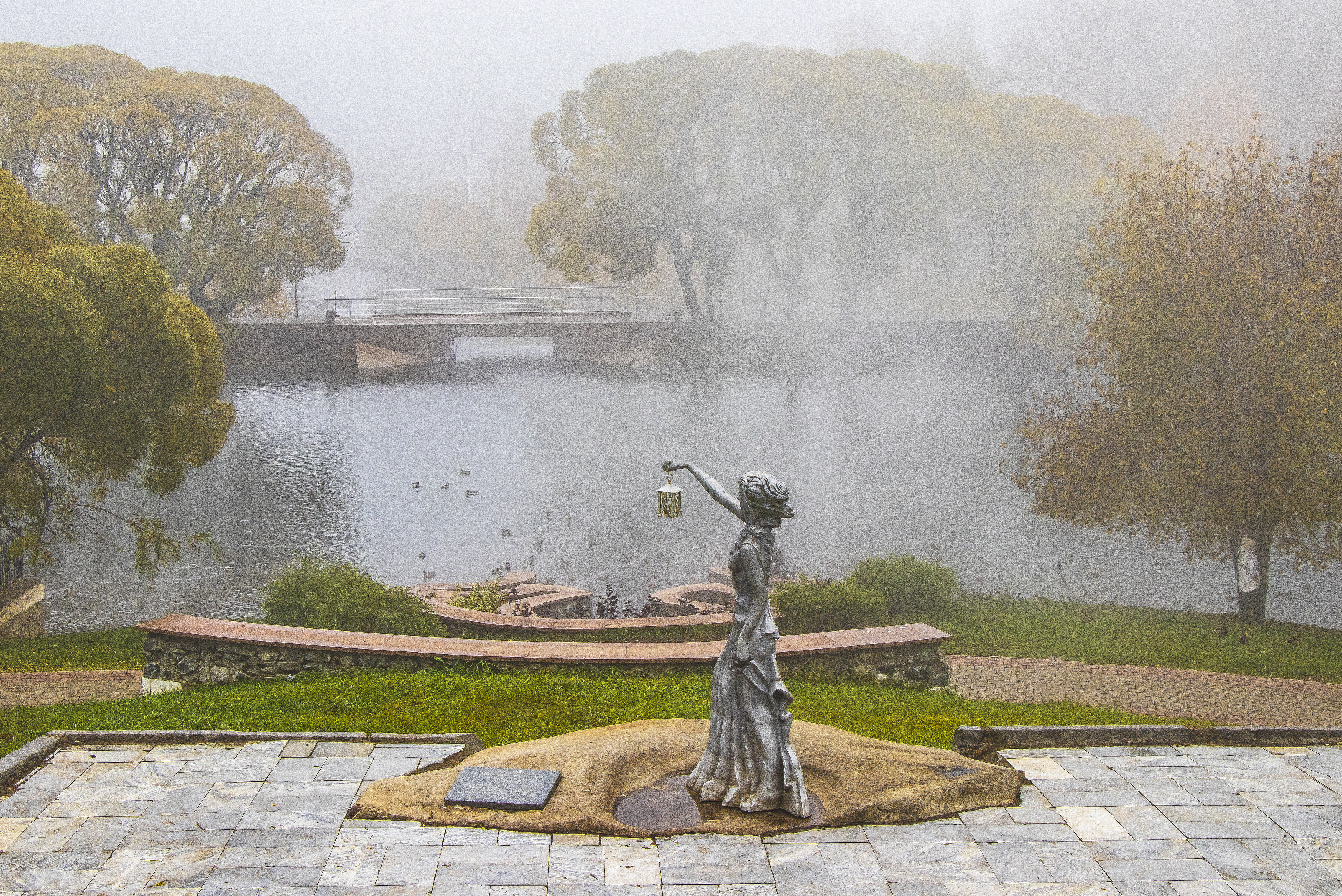 Киров, парк им.Киров, утро, туман, осень, октябрь, галина новинская