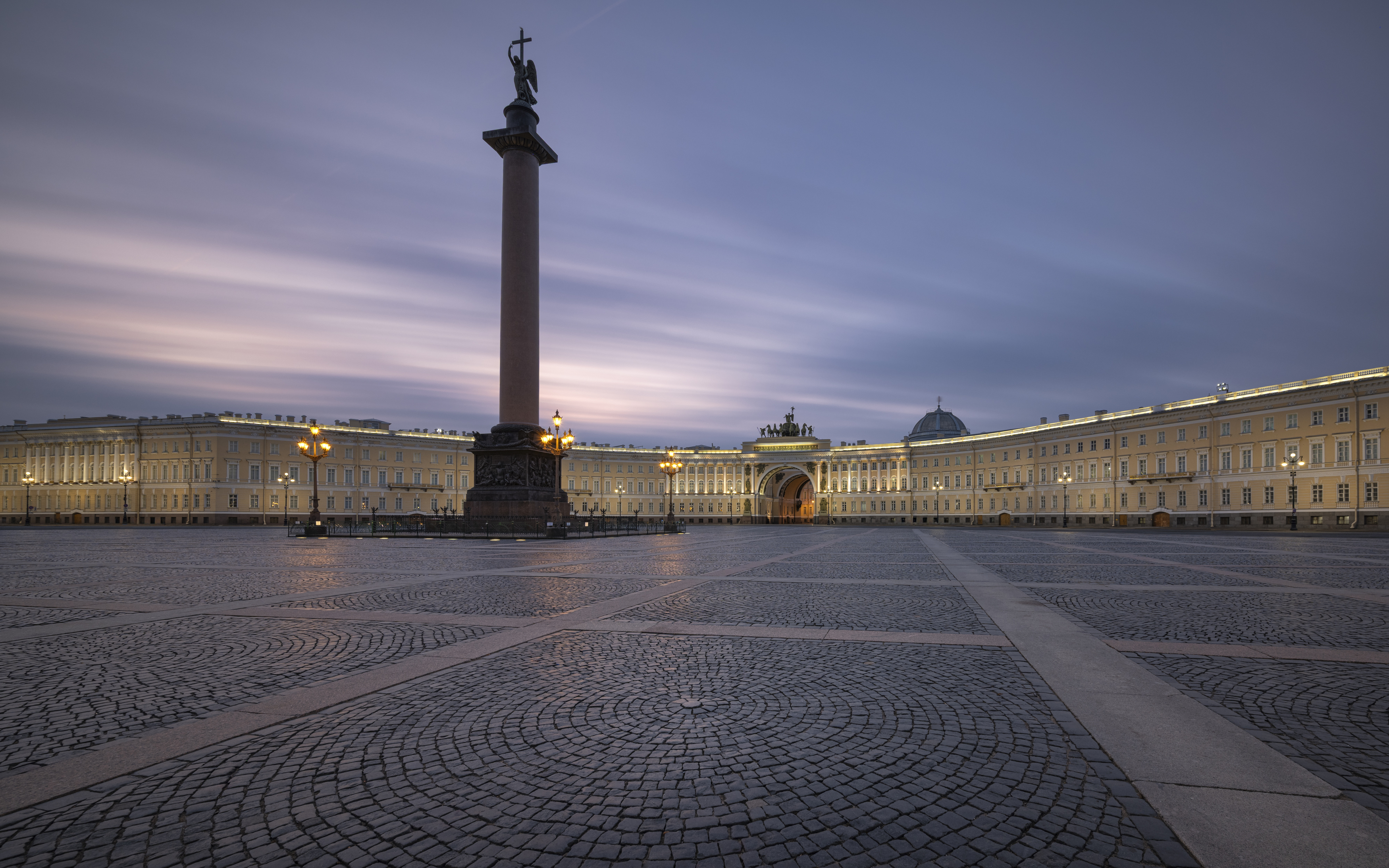 санкт-петербург , питер , дворцовая площадь , главный штаб , александровская колонна , спб , петербург , рассвет , синий час , длинная выдержка, Черкасов Александр