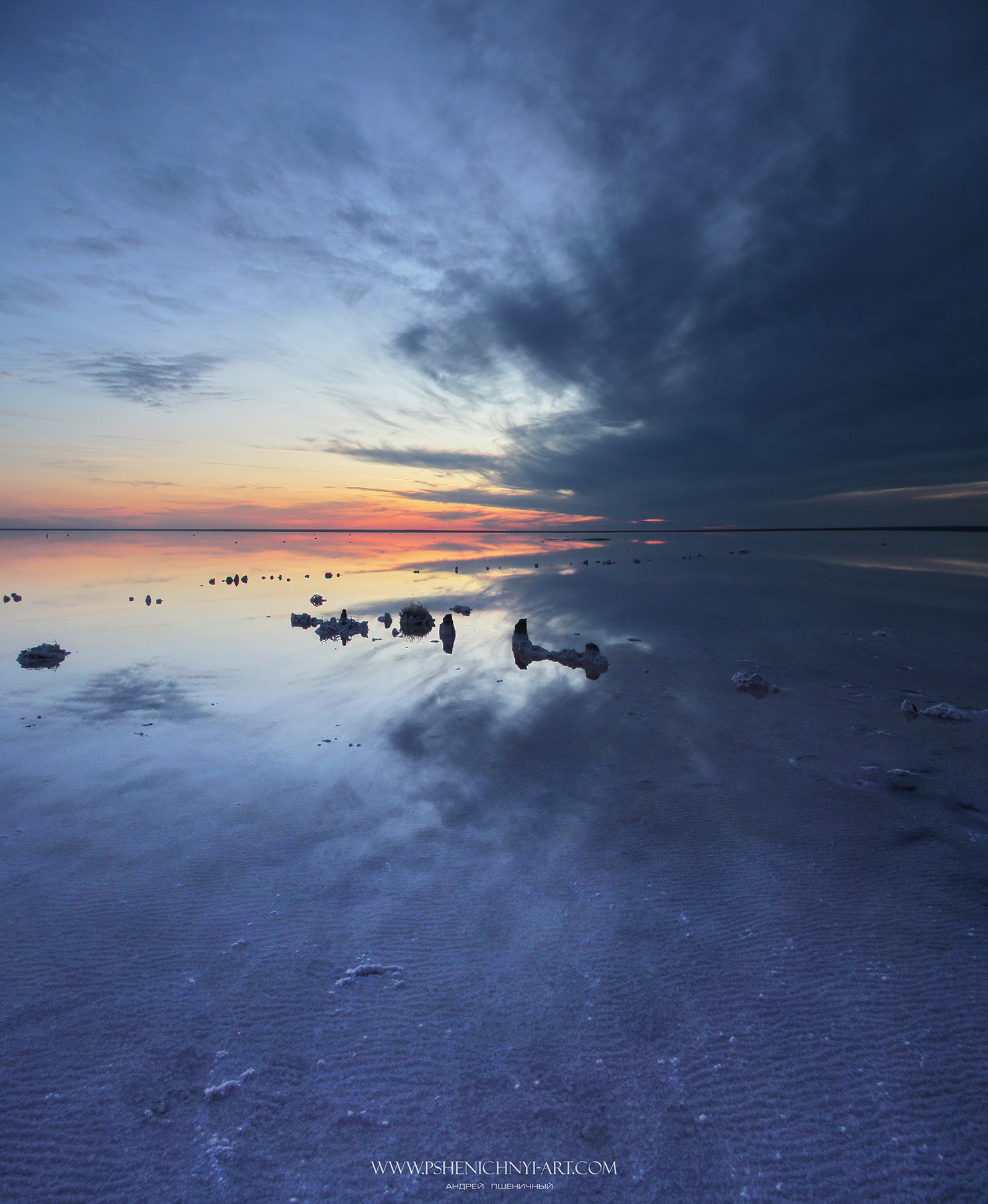 эльтон, небо, закат, отражение, свет, берег, вода, горизонт, пейзаж, Пшеничный Андрей