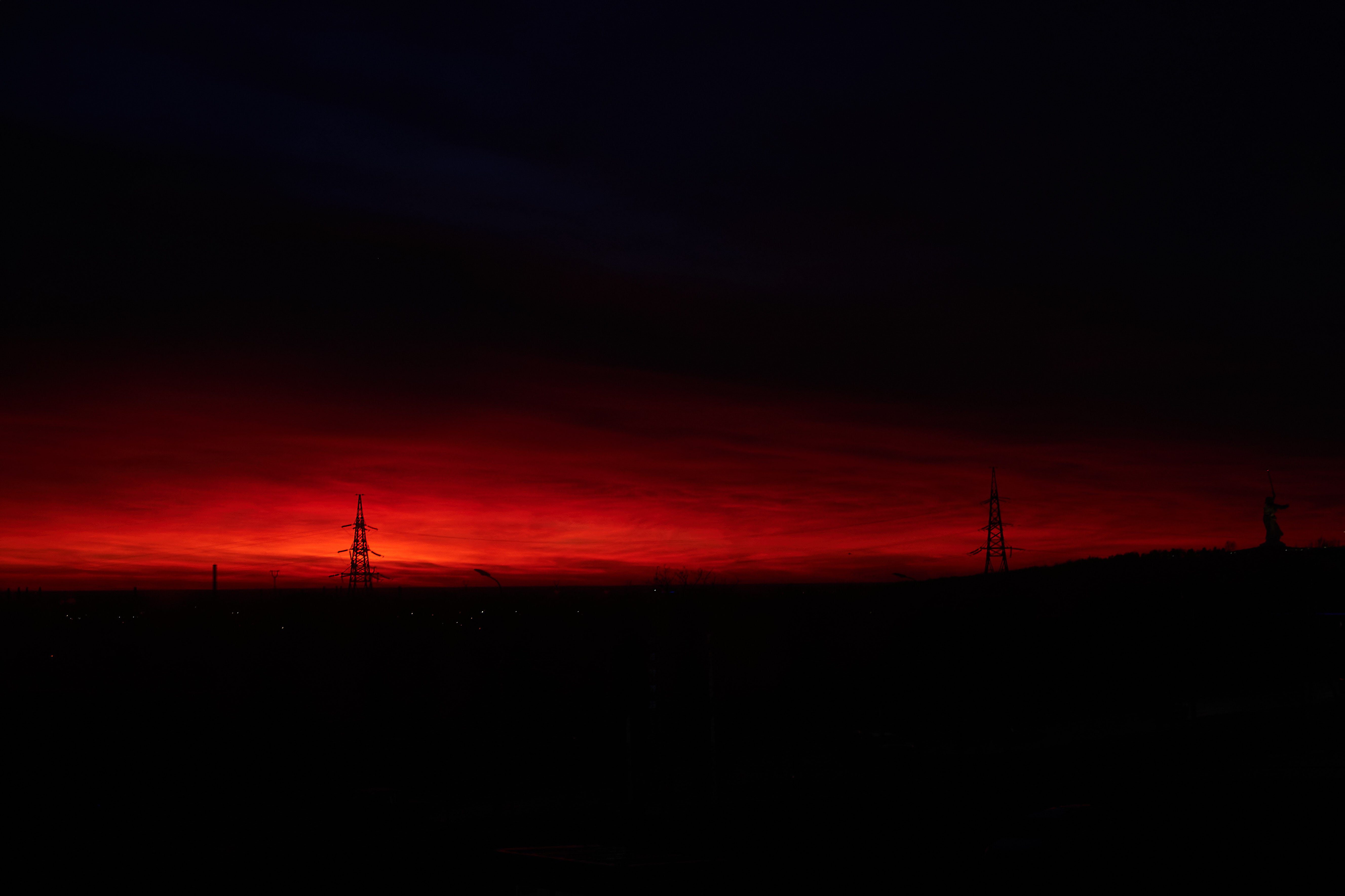 мамаев курган, волгоград, россия, рассвет,, Павел Сторчилов