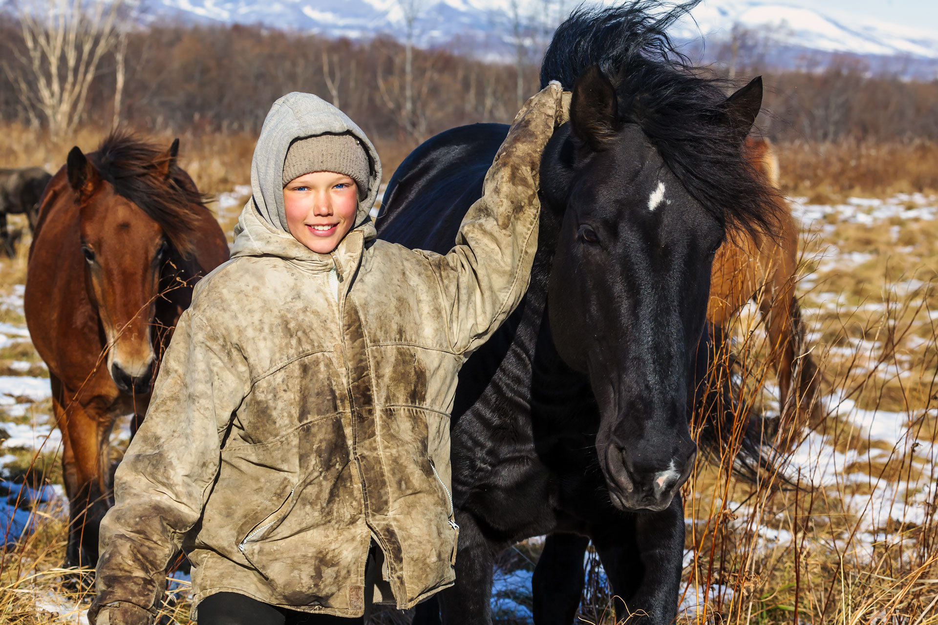 лошадь, лошадница, девушка, осень, камчатка, Уткин Дмитрий