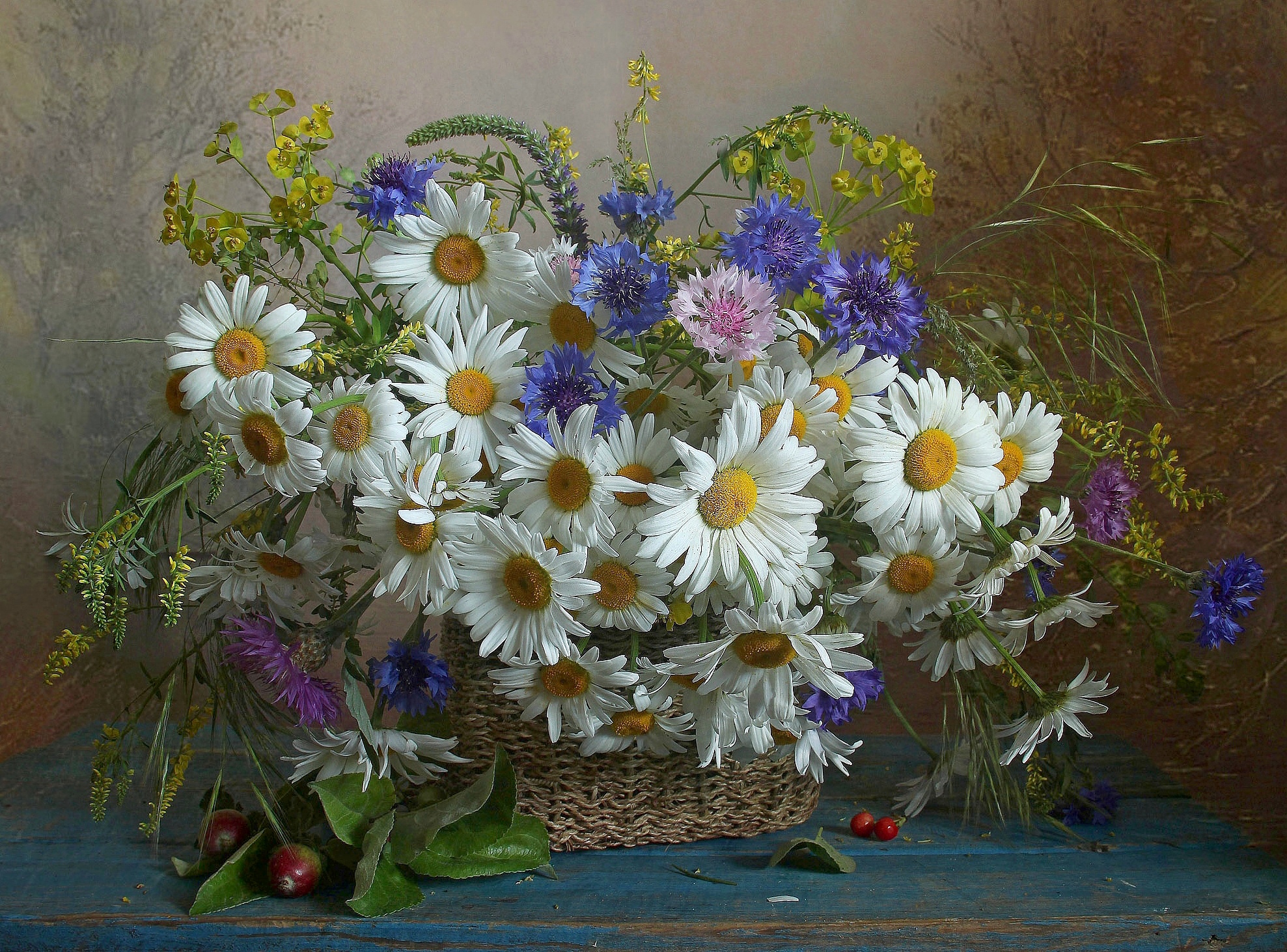 натюрморт, цветы, полевые цветы, лето, марина филатова, ромашки, Марина Филатова