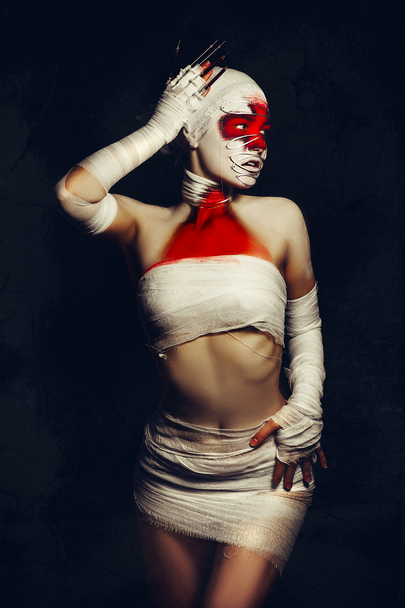 woman, portrait, conceptual, studio, bodyart, Болгов Руслан