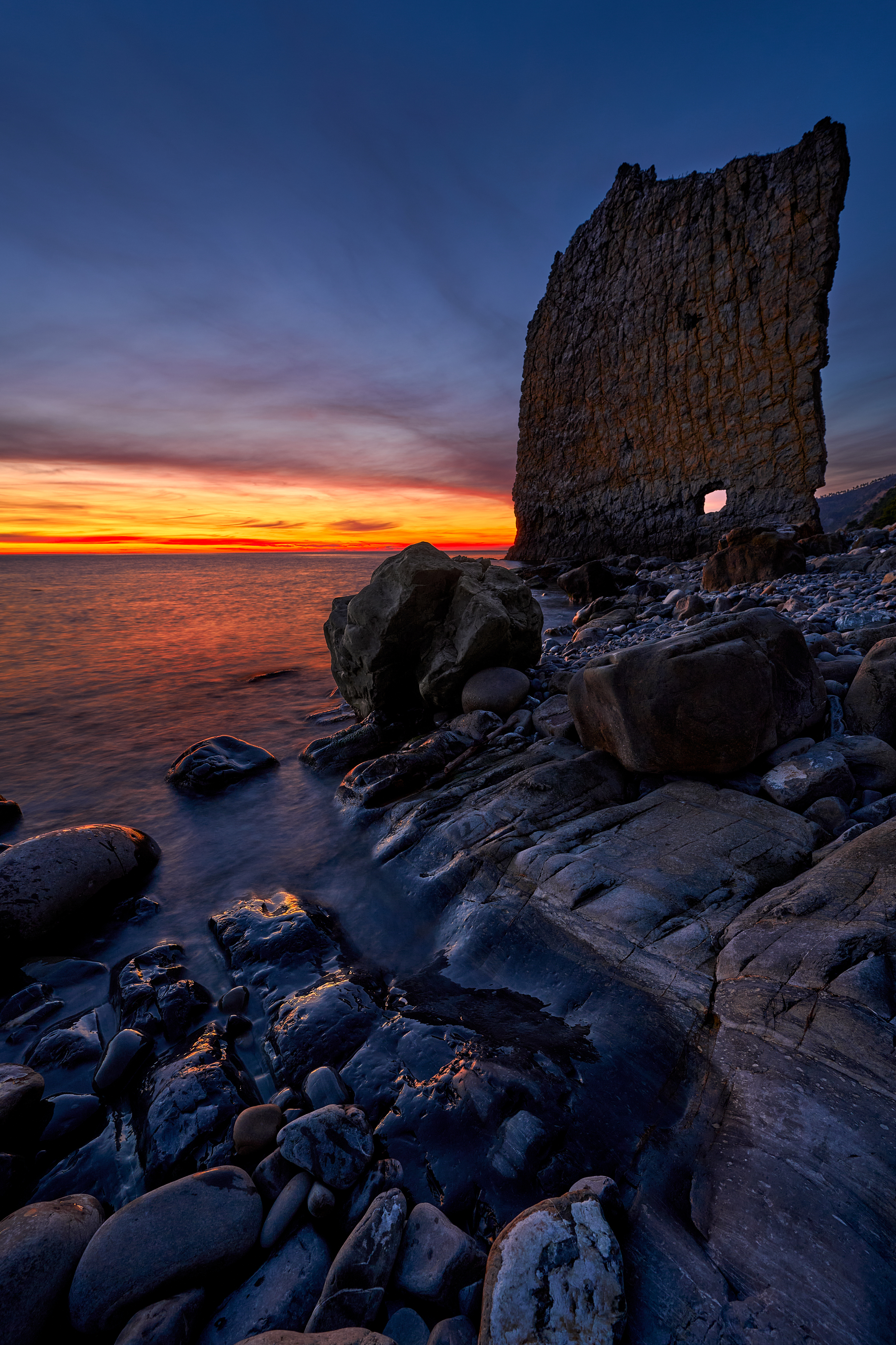 море, скала, закат, пейзаж, природа, Бубнов Станислав