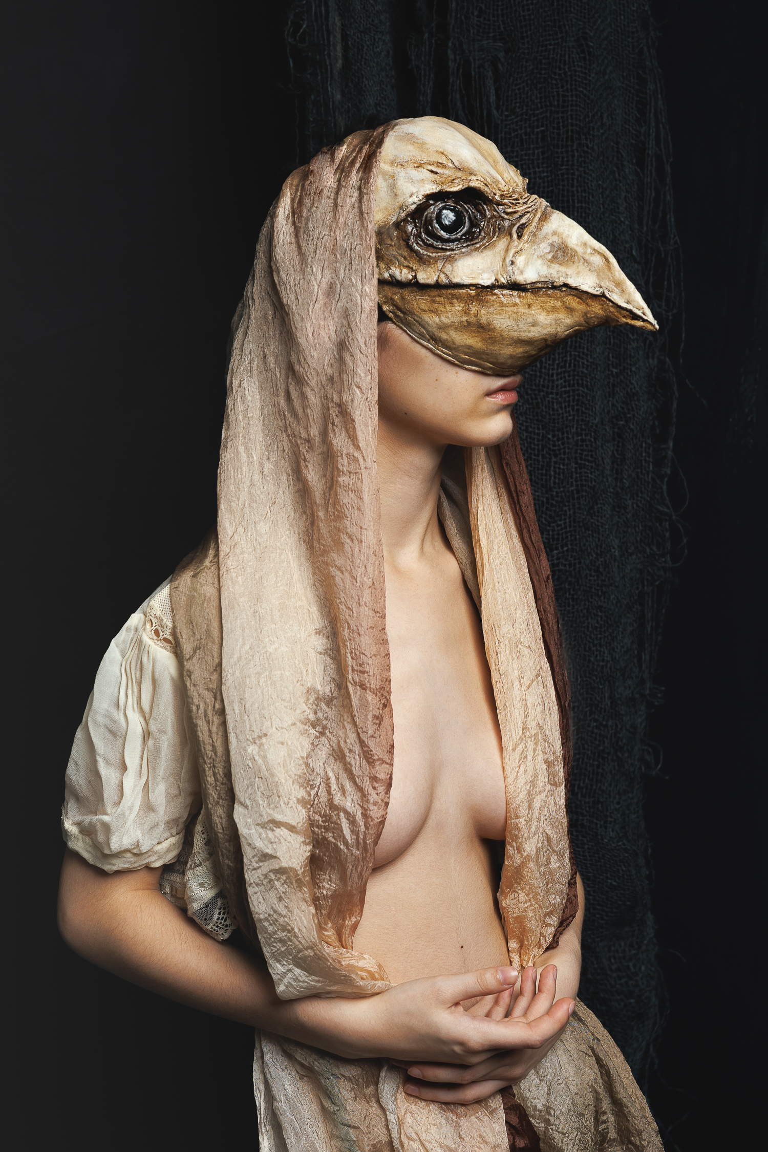 красавица: чудовище, портрет, цвет, печать, студия, маска, женщина, Ведмеденко Оксана