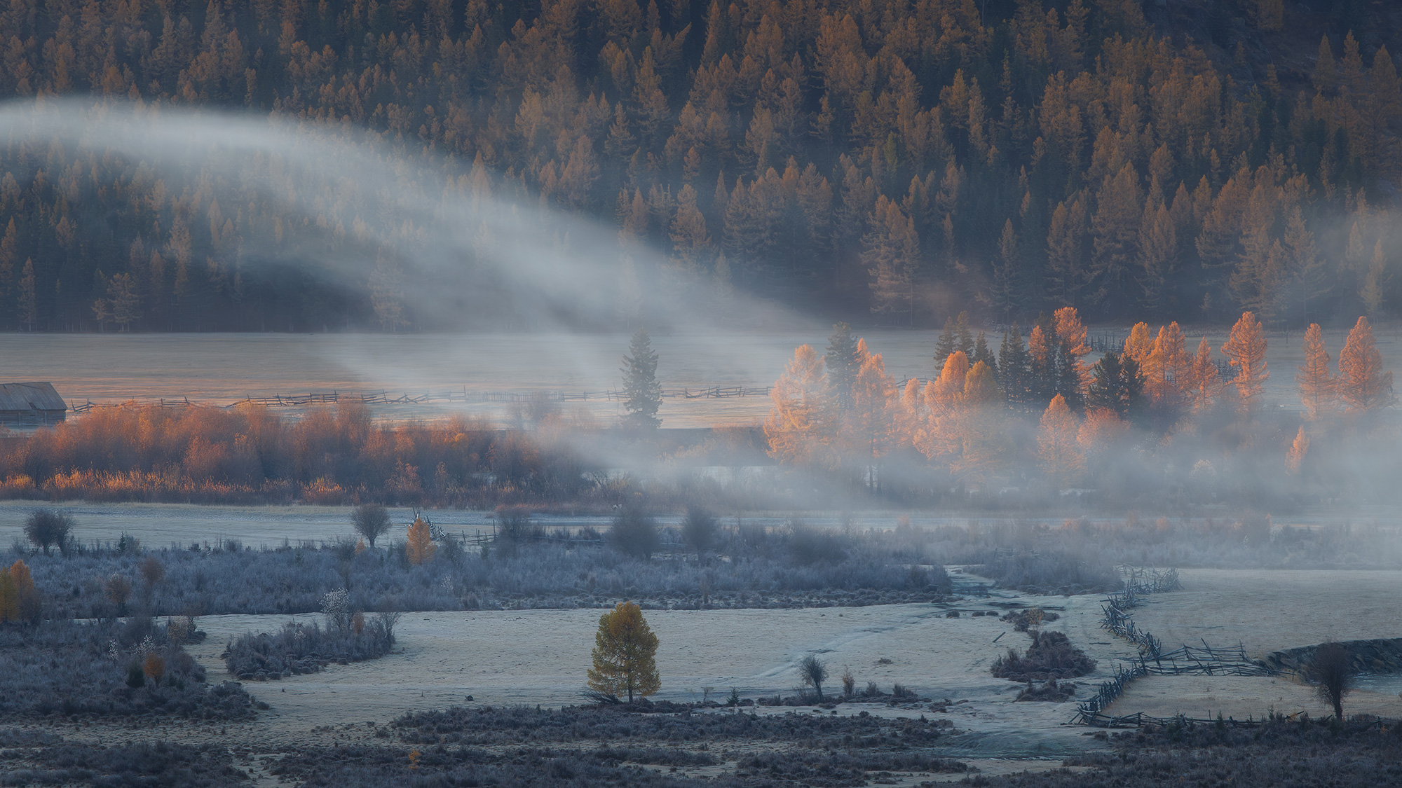 алтай, горный алтай, беляши, джазатор, утро, туман, пейзаж, Морозов Сергей