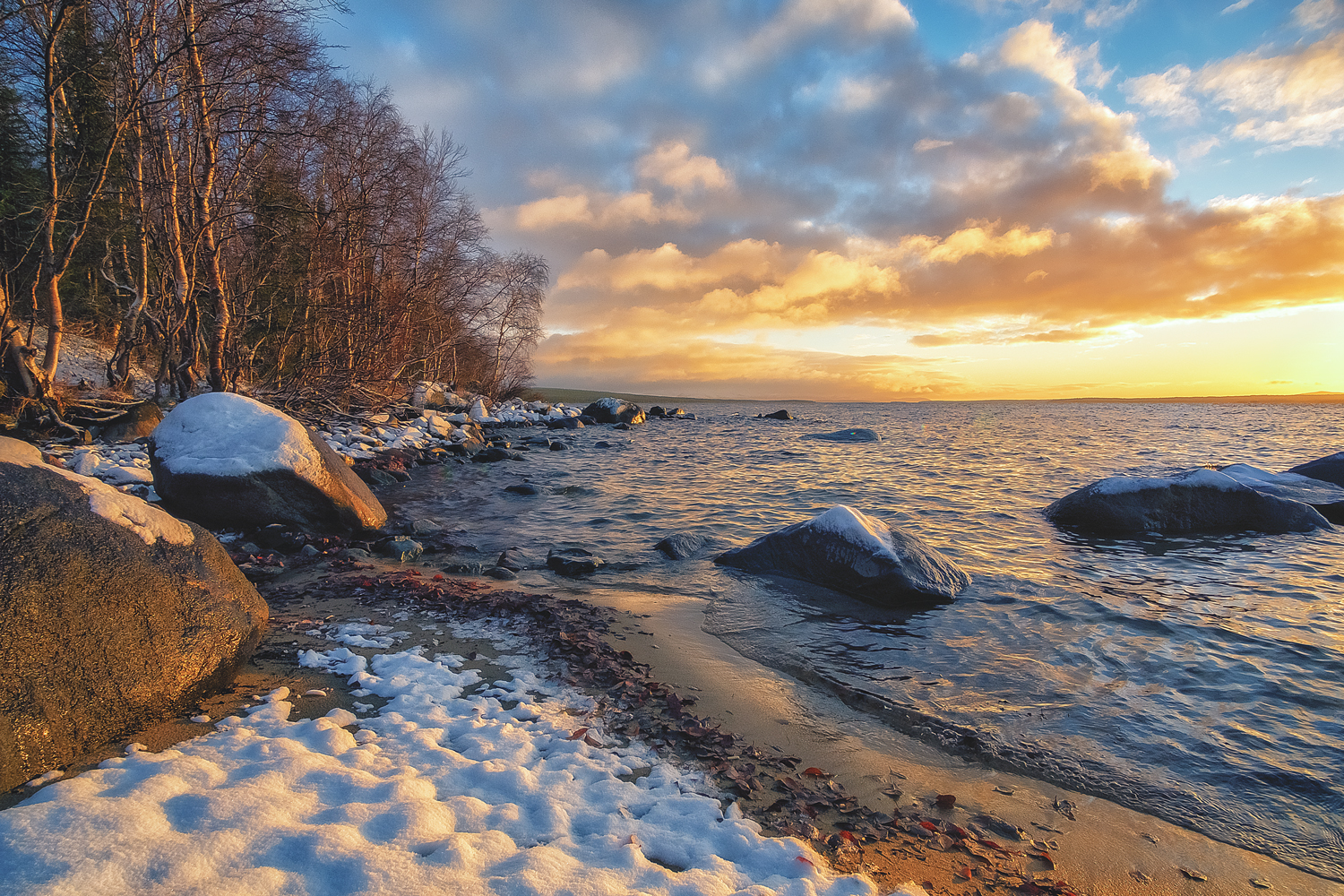 кольский, имандра, закат, Тихонов Сергей