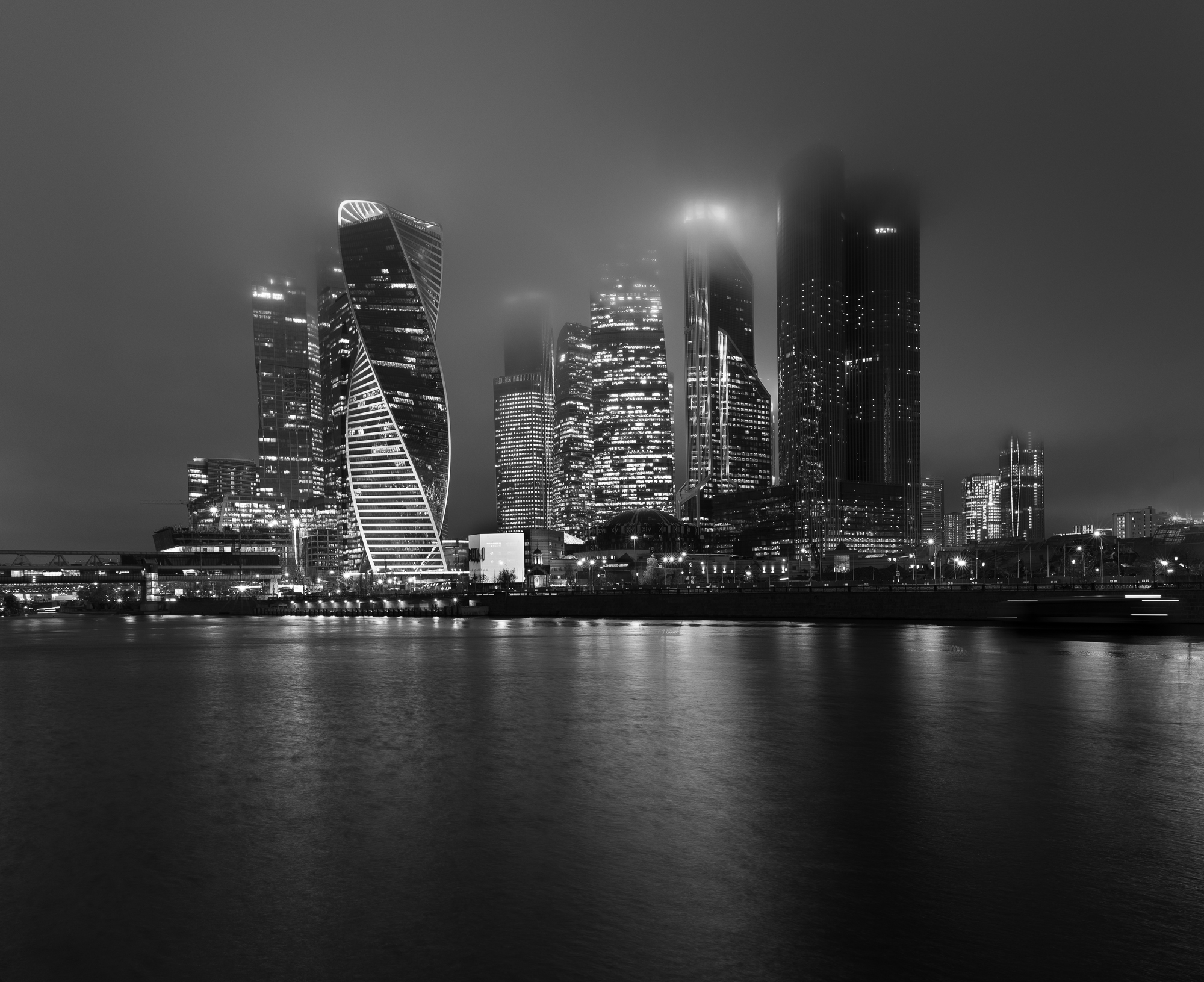 туман, москва, город, москва-сити, Потапов Сергей