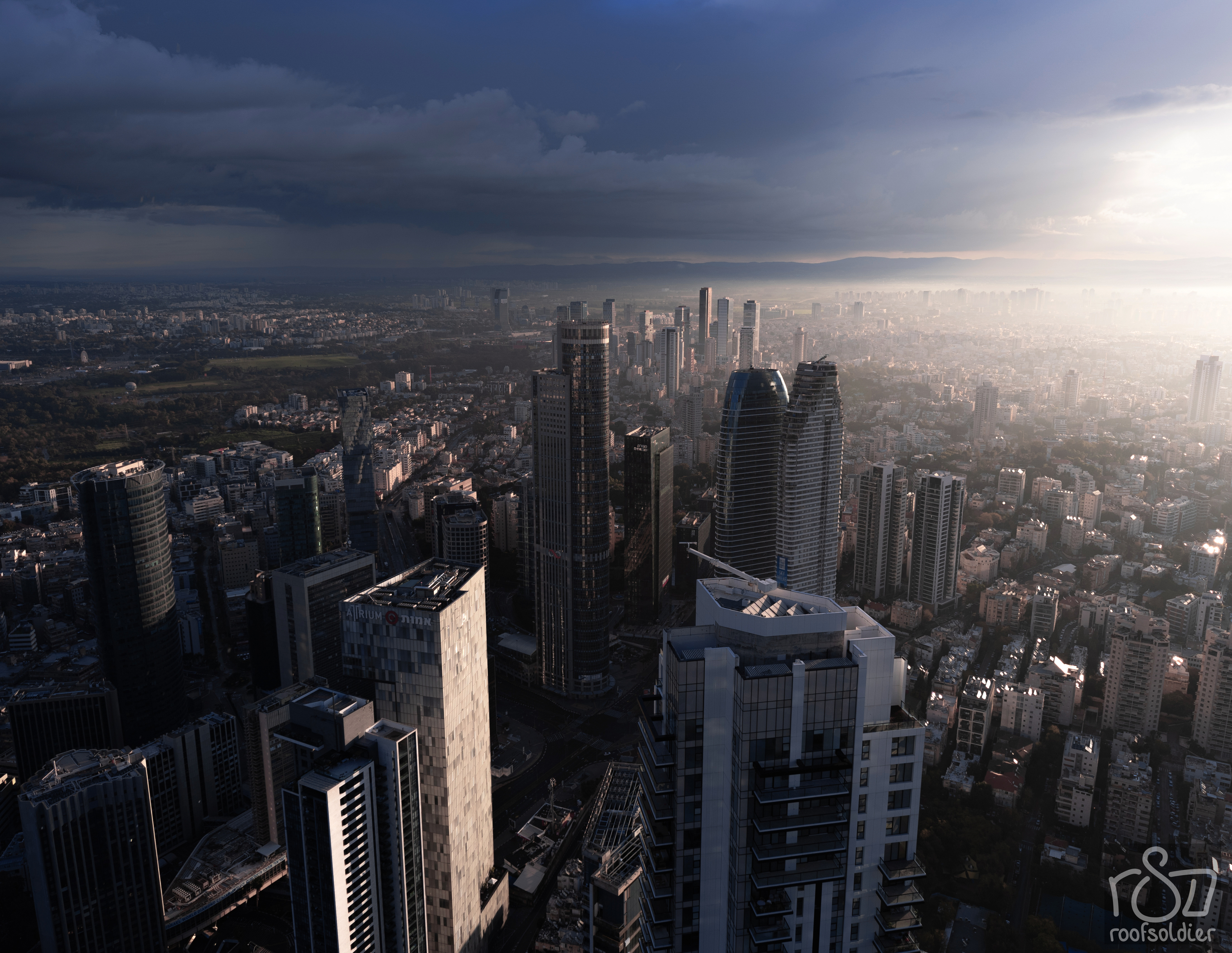 Israel, Ramat Gan, roof, rooftop, urban, urbex, city, cityscape, sunrise, Голубев Алексей